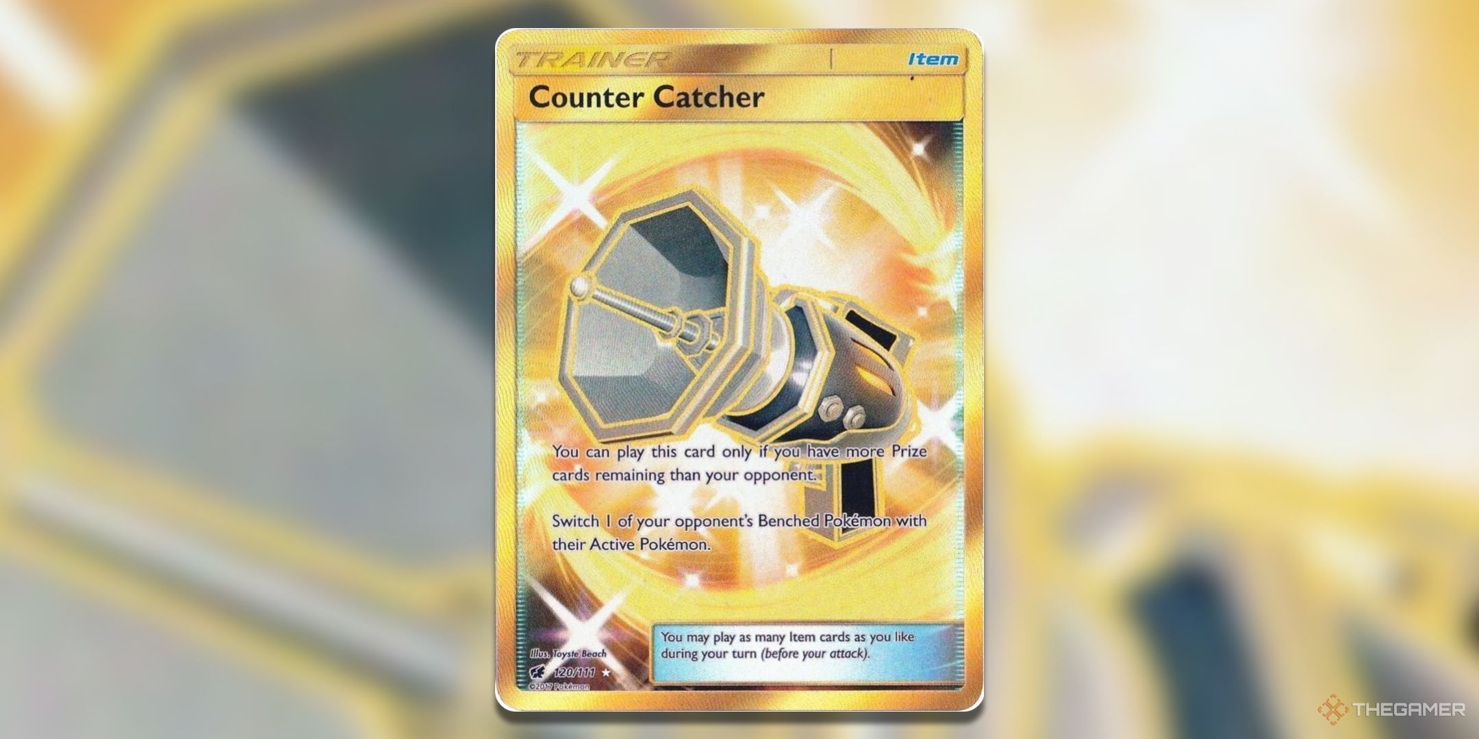 Crimson Invasion Golden Counter Catcher Pokemon TCG Card Art.