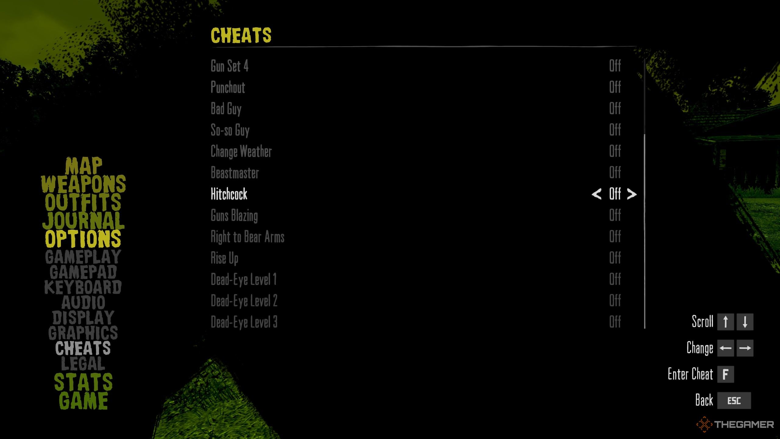 All of Undead Nightmare cheat codes available for the player to use in Red Dead Redemption. 