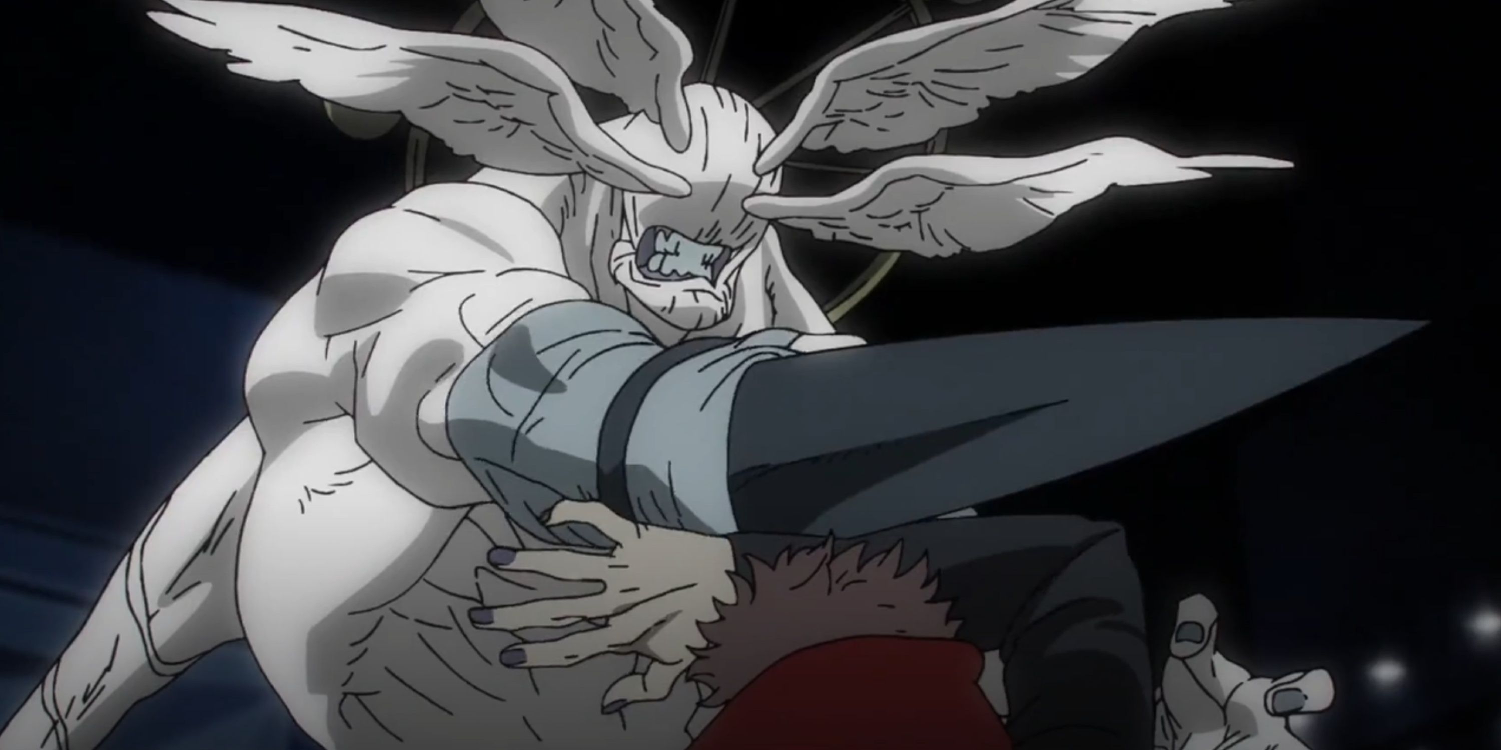 Mahoraga uses the Sword of Extermination against Sukuna in Jujutsu Kaisen.