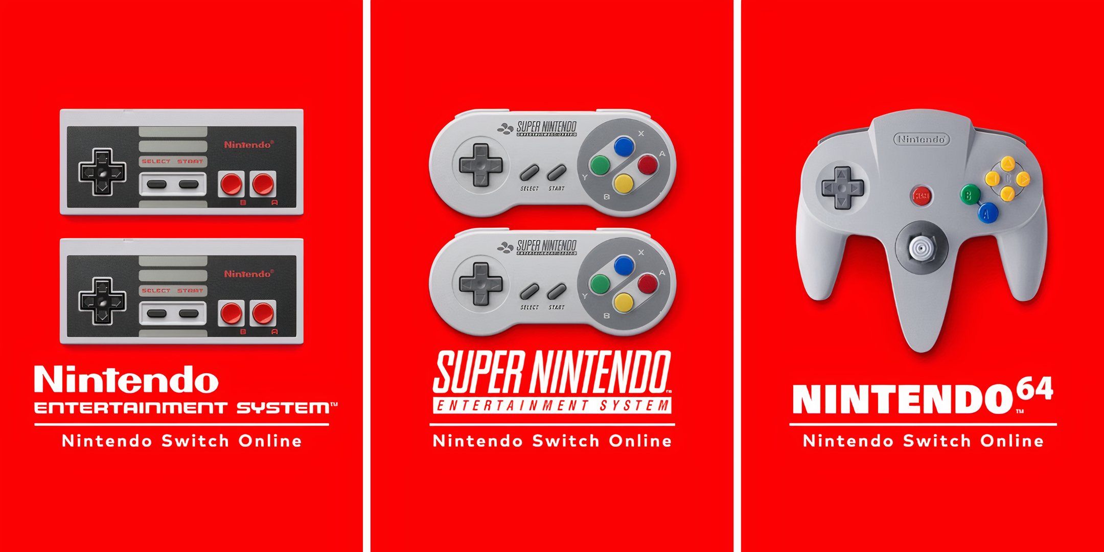 Nintendo Switch Online Retro Collections NES, Super Nintendo, Nintendo 64