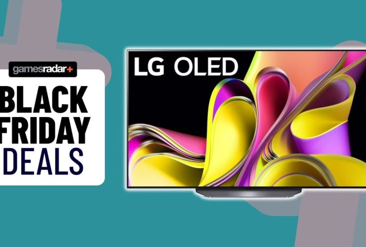 LG OLED B3 next to &quot;Black Friday Deals&quot; GamesRadar+ badge.