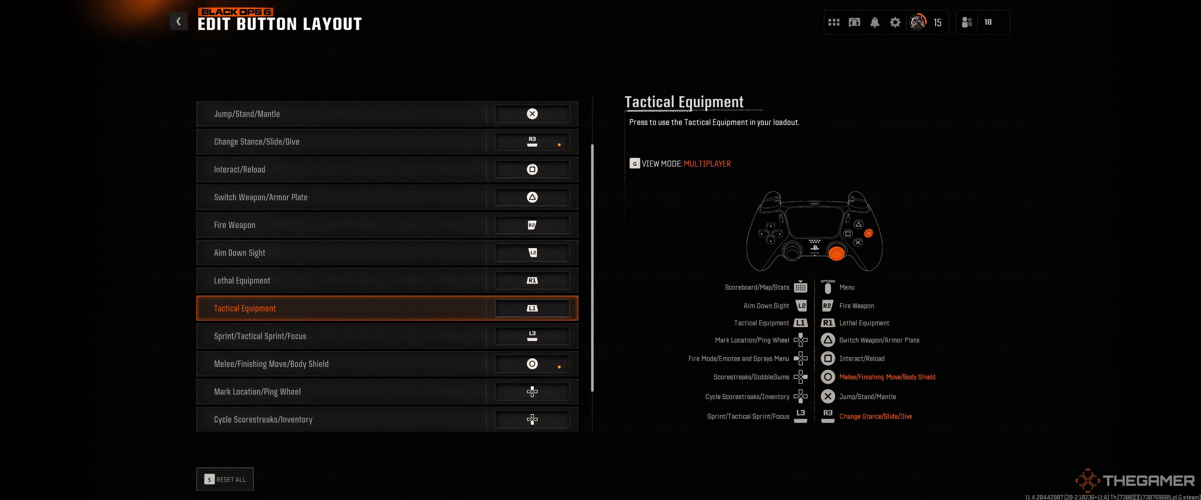 The Tactical controller layout setup in Call Of Duty: Black Ops 6.