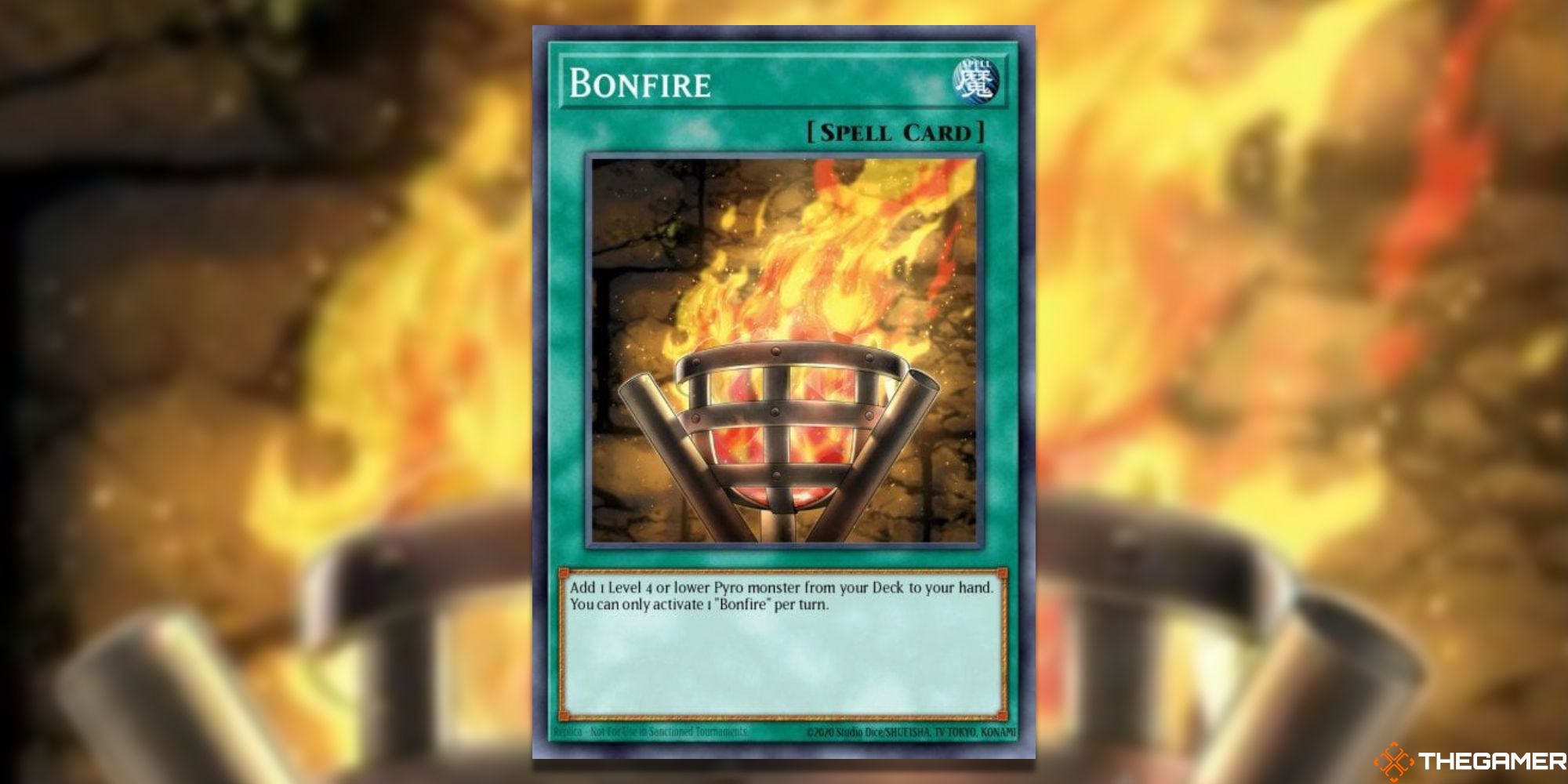 Yugioh Bonfire Card Art.