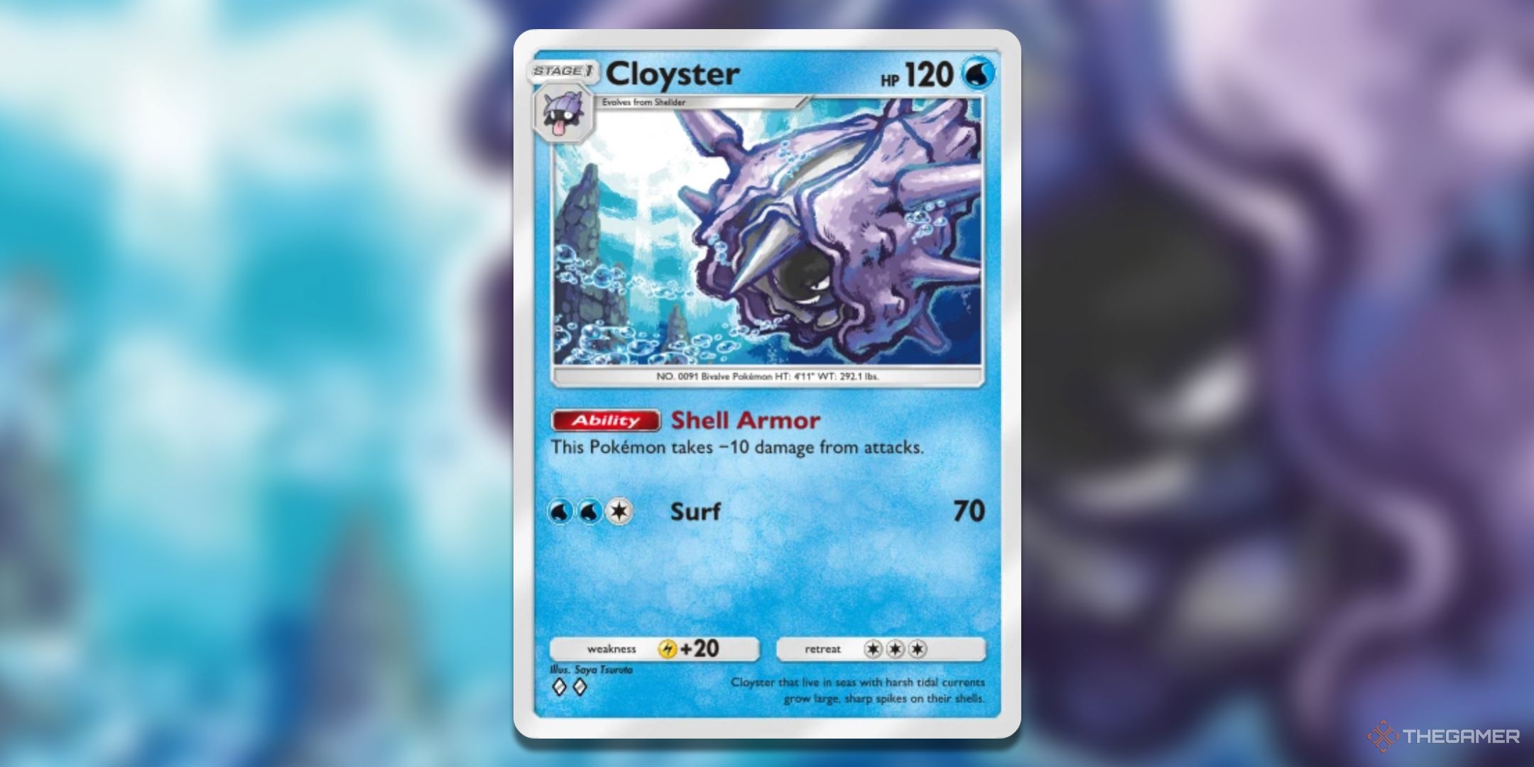 Cloyster Pokemon TCG Pocket Card Art.