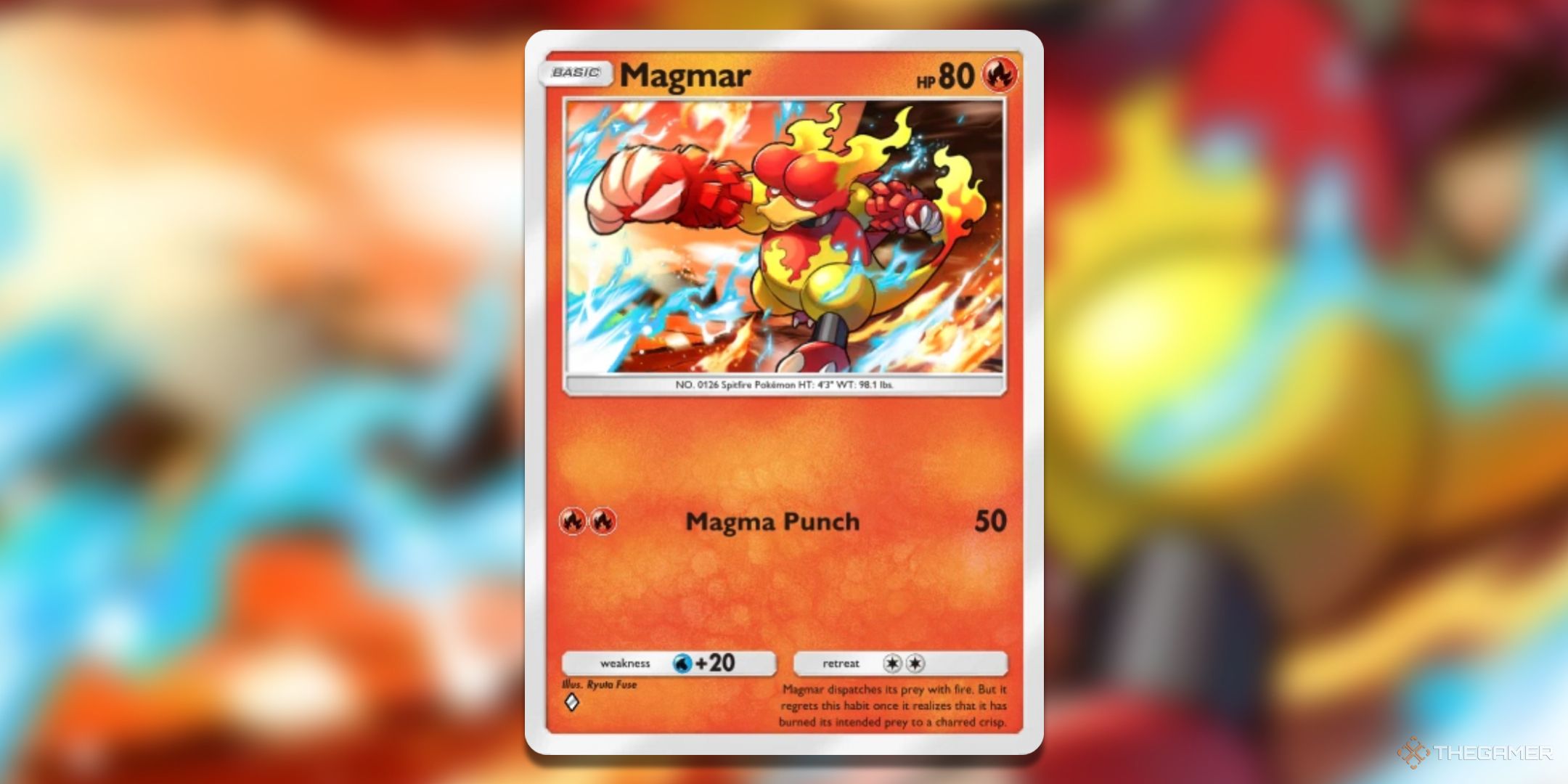 Magmar Pokemon TCG Pocket Card Art.