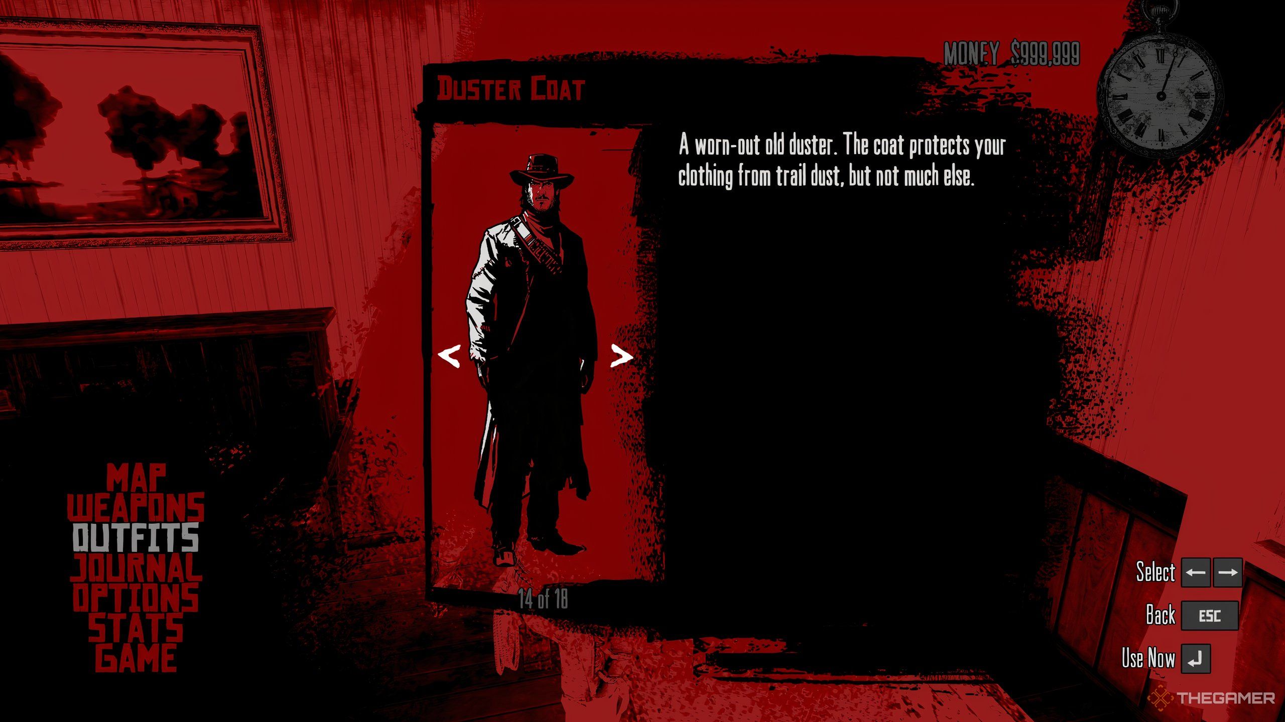 A long coat for John Marston in Red Dead Redemption.