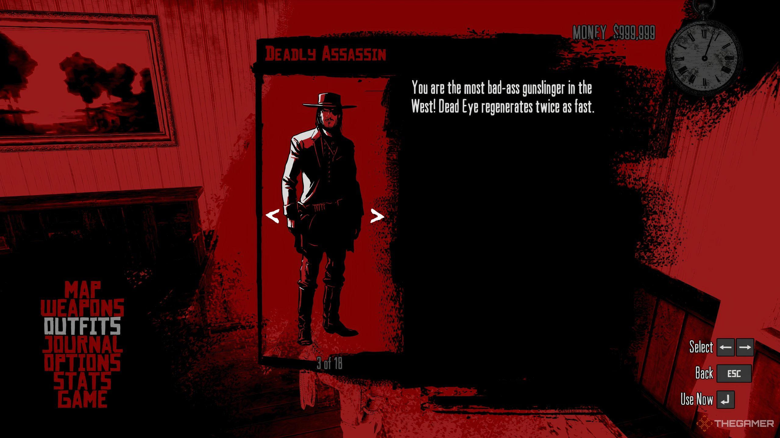 The outfit that makes John looks like a Deadly and badass Assassin in Red Dead Redemption.