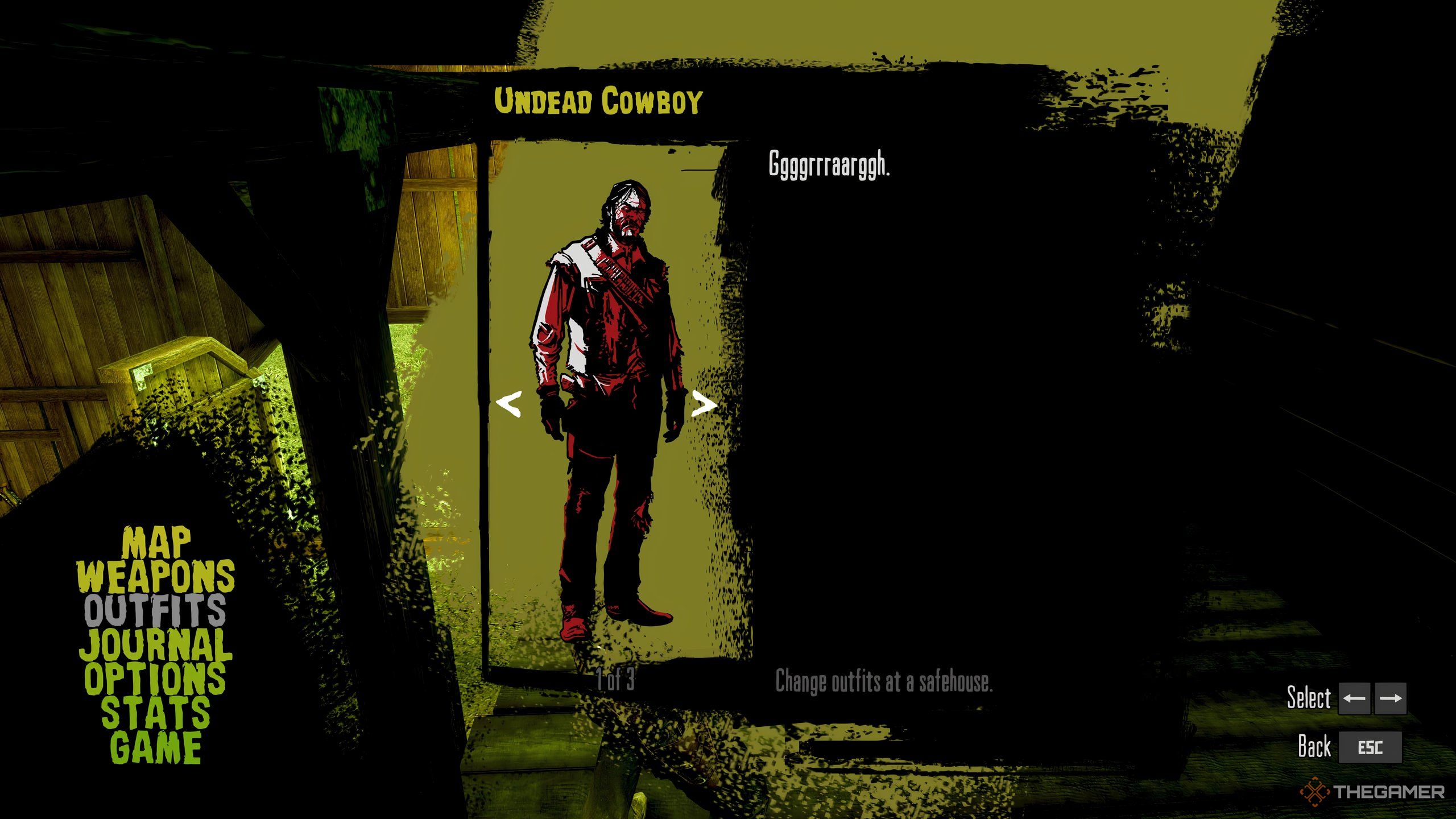 John becomes a zombie with this outfit in Red Dead Redemption.