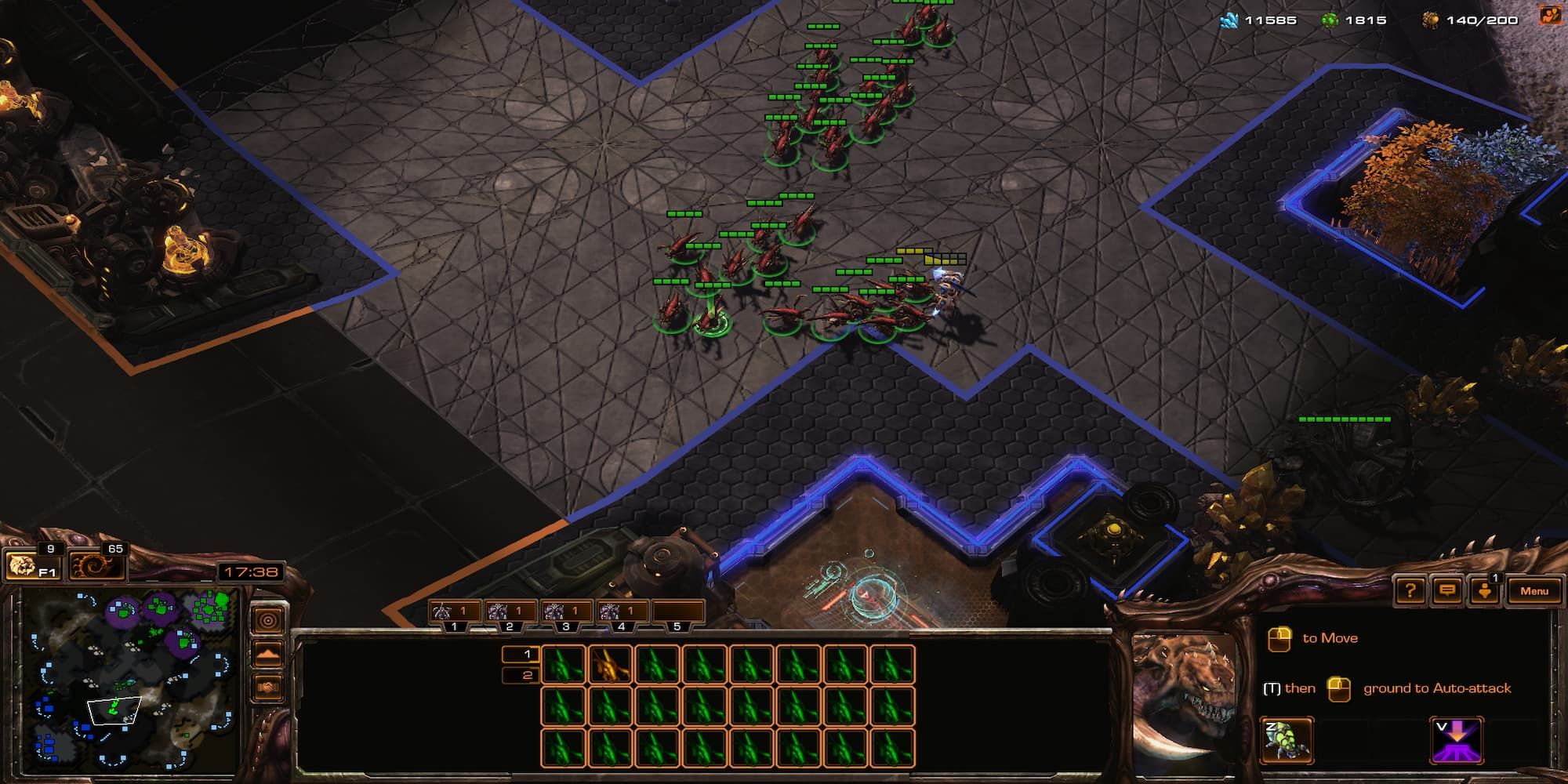 Zerglings Swarming A Protoss Warrior