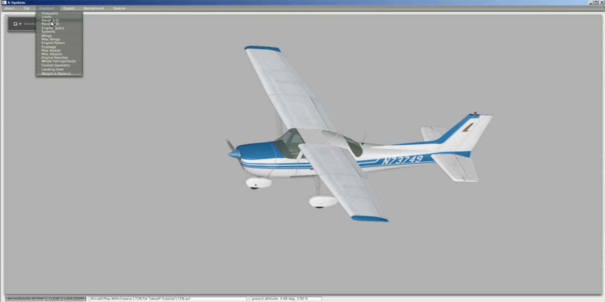 Creating a plane in X-Plane.