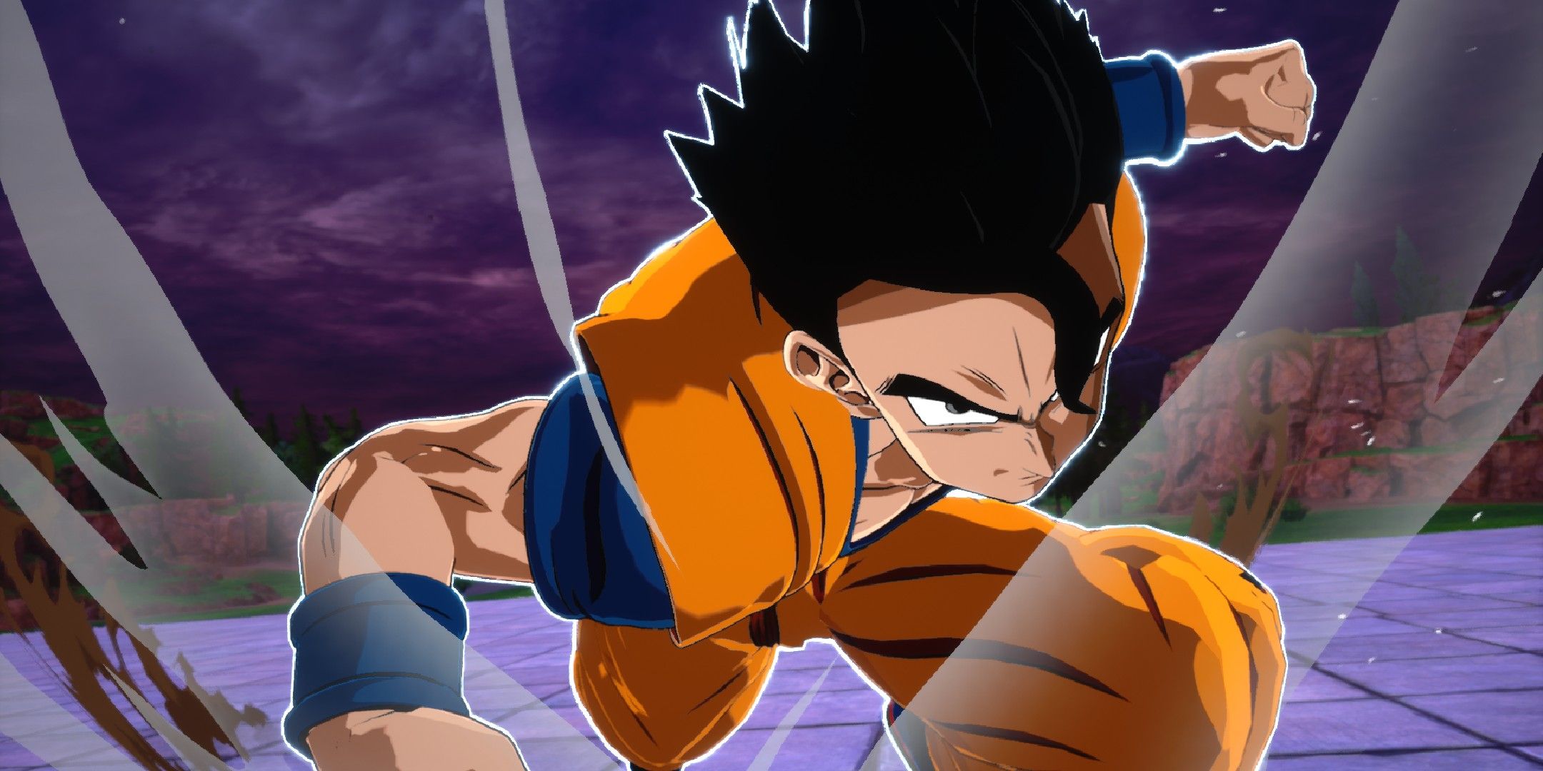 Dragon Ball Sparking Zero image showing Gohan charging towards the screen.