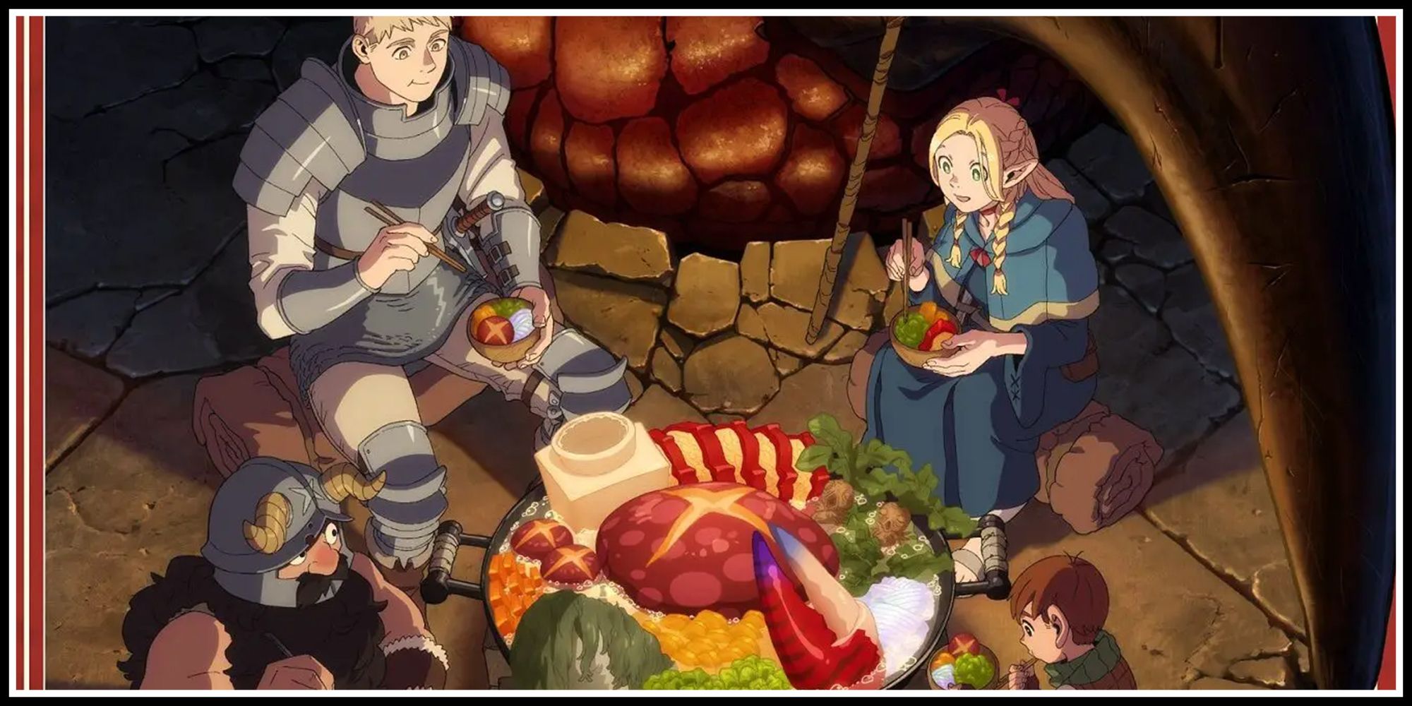 Dungeon Meshi Colored Art Spread