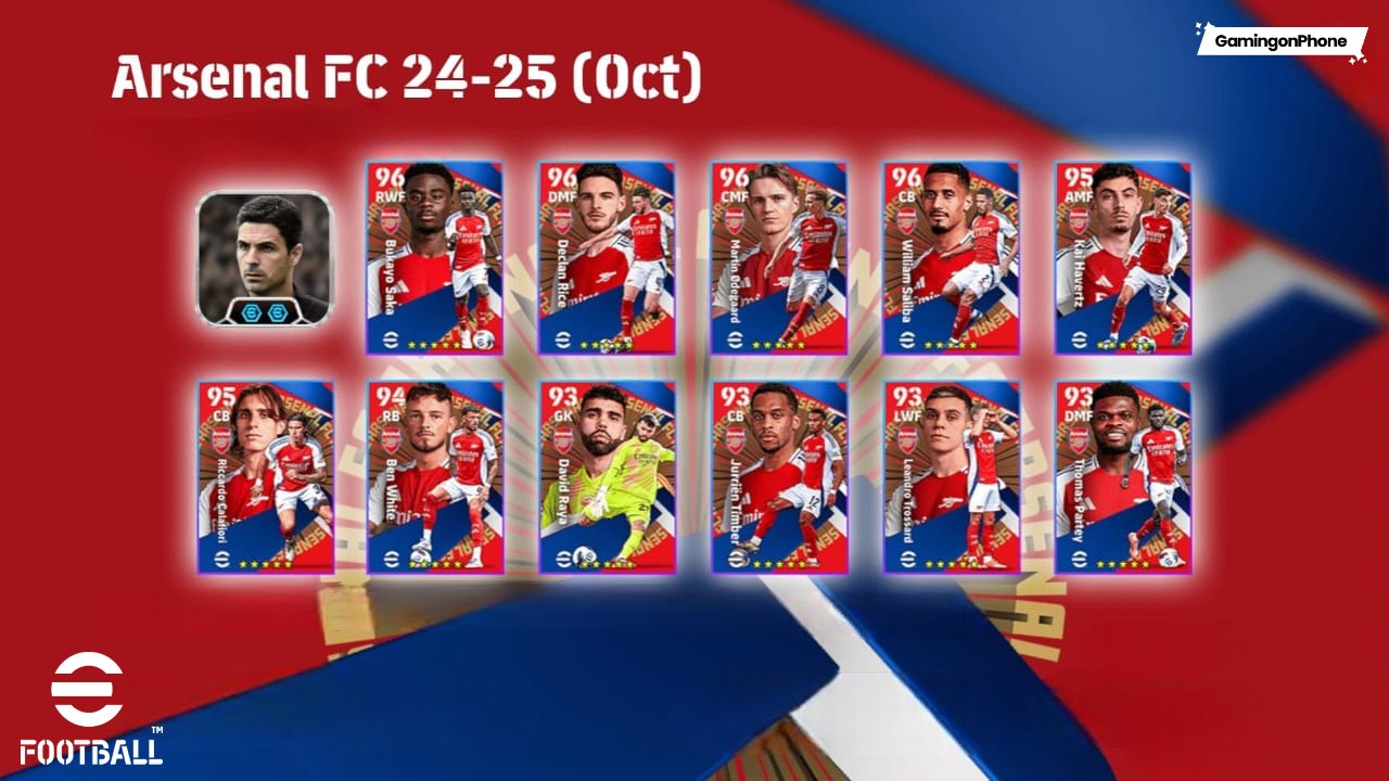 Arsenal FC 24-25 October Pack in eFootball 2025