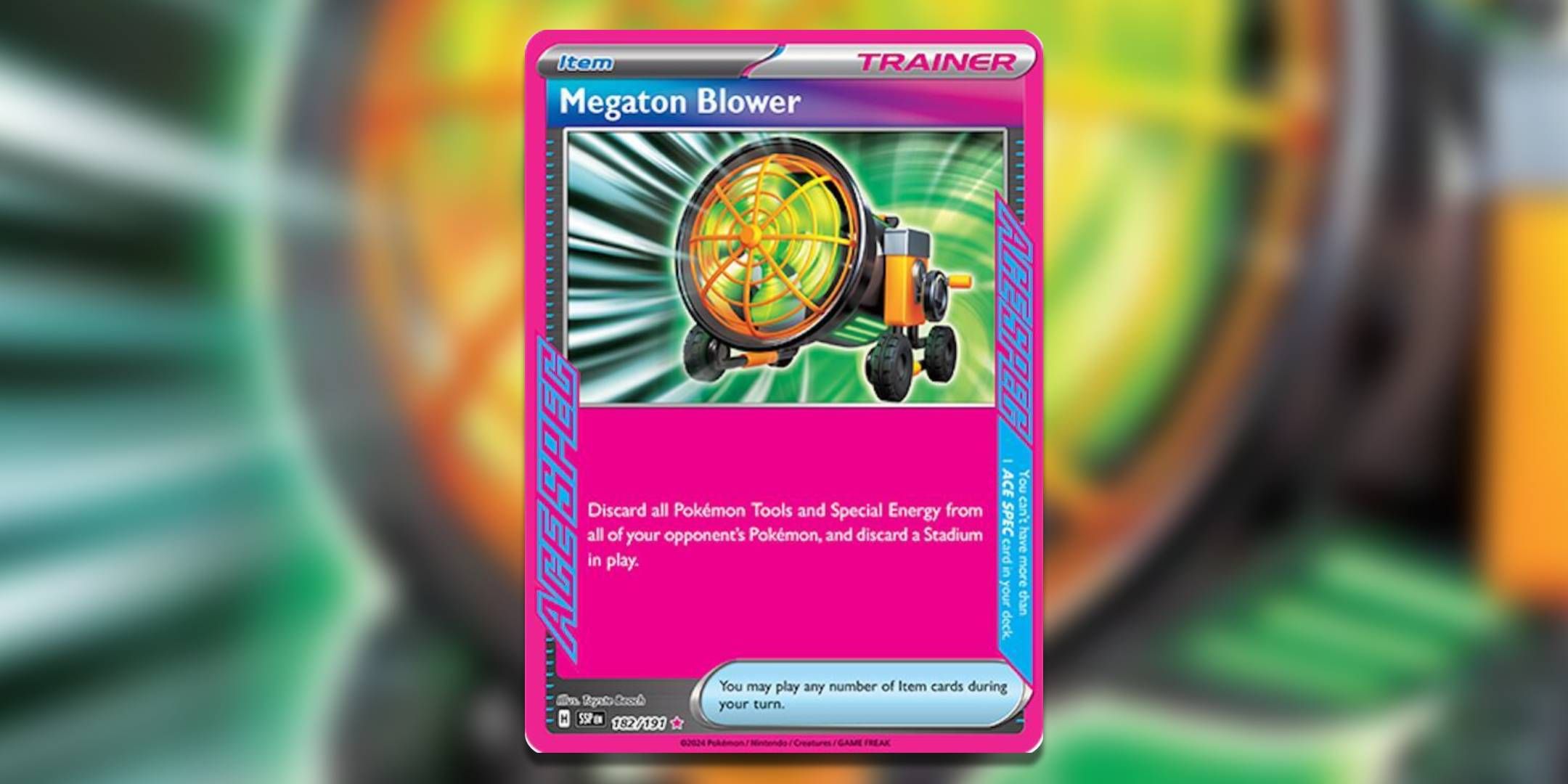 The Pokemon TCG card Megaton Blower by Mochi.