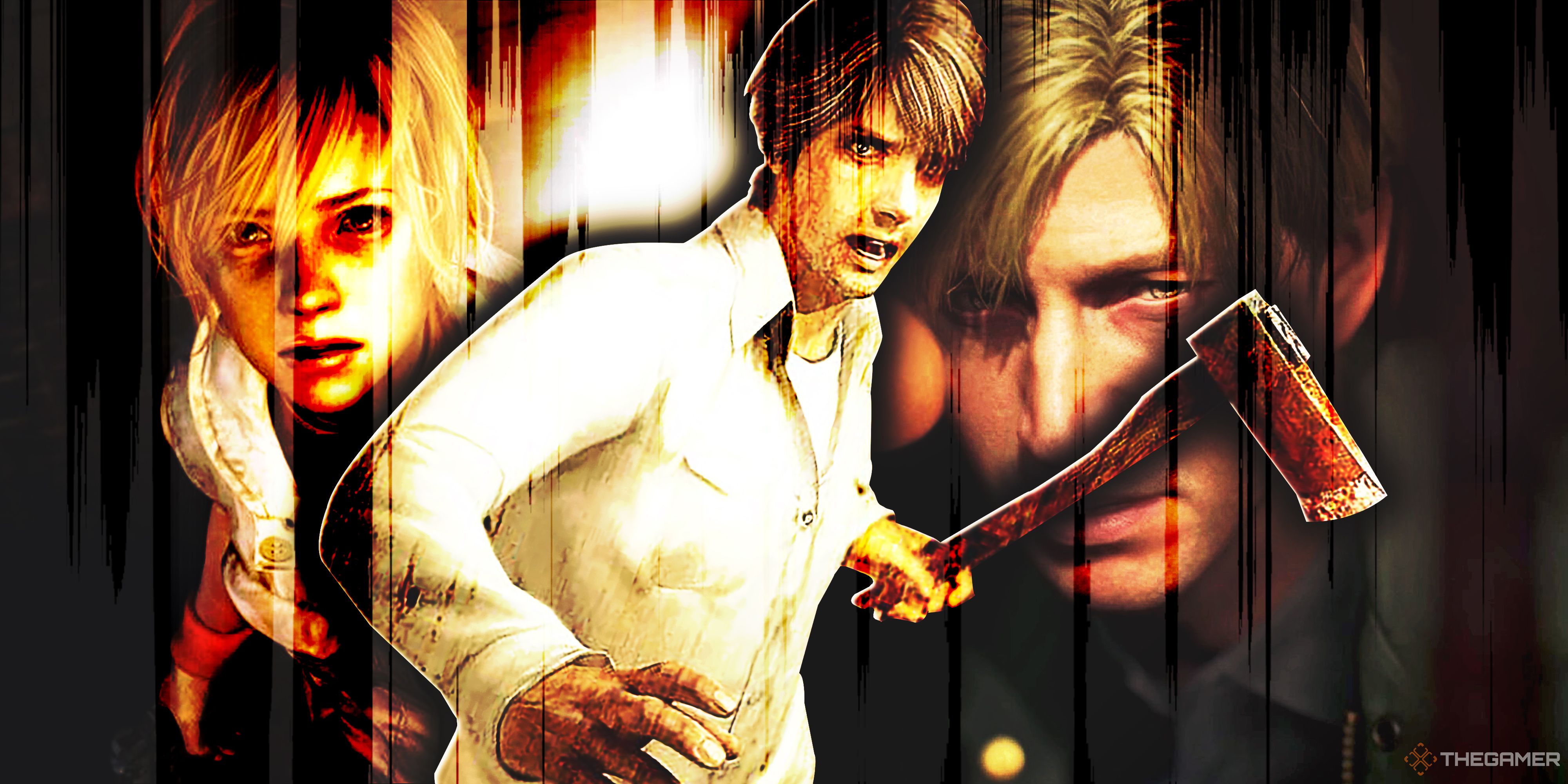 Silent Hill 2 James Sunderland, Silent Hill 3 Heather Mason and Silent Hill 4: The Room Henry Townshend.