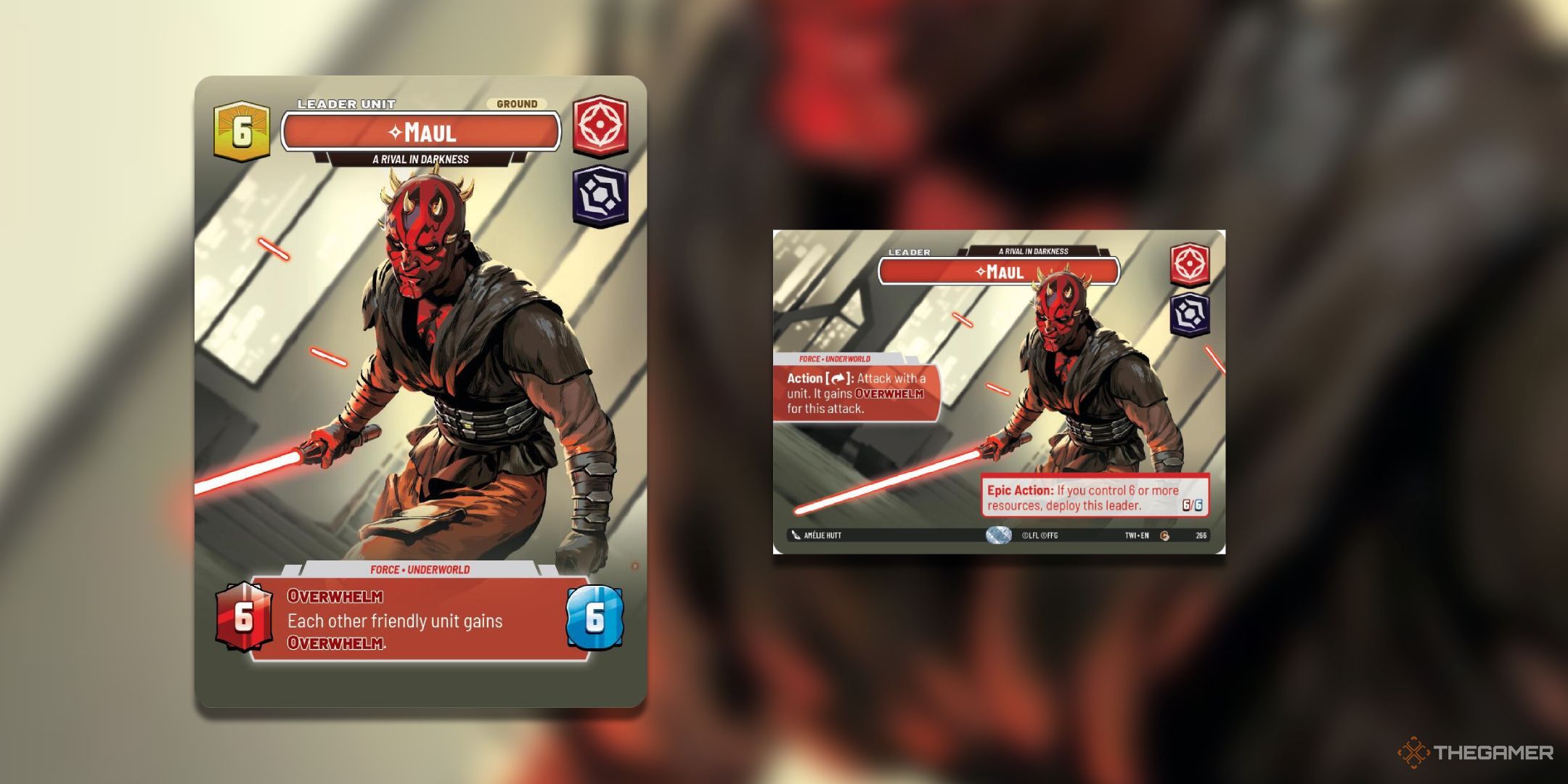 Maul A Rival In Darkness Star Wars Unlimited card art.