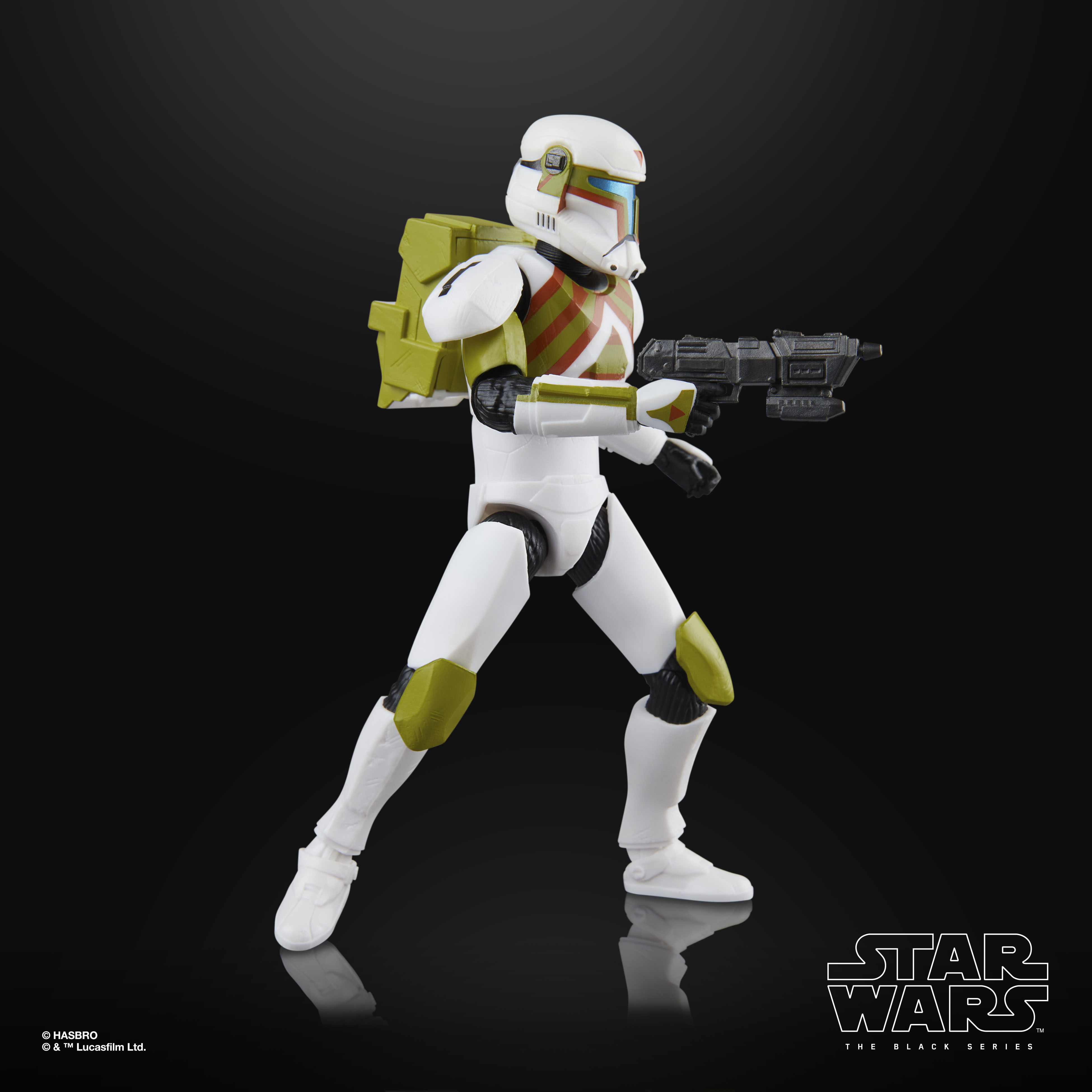 Black Series Clone Commando and B1 Battle Droid action figures against a black background