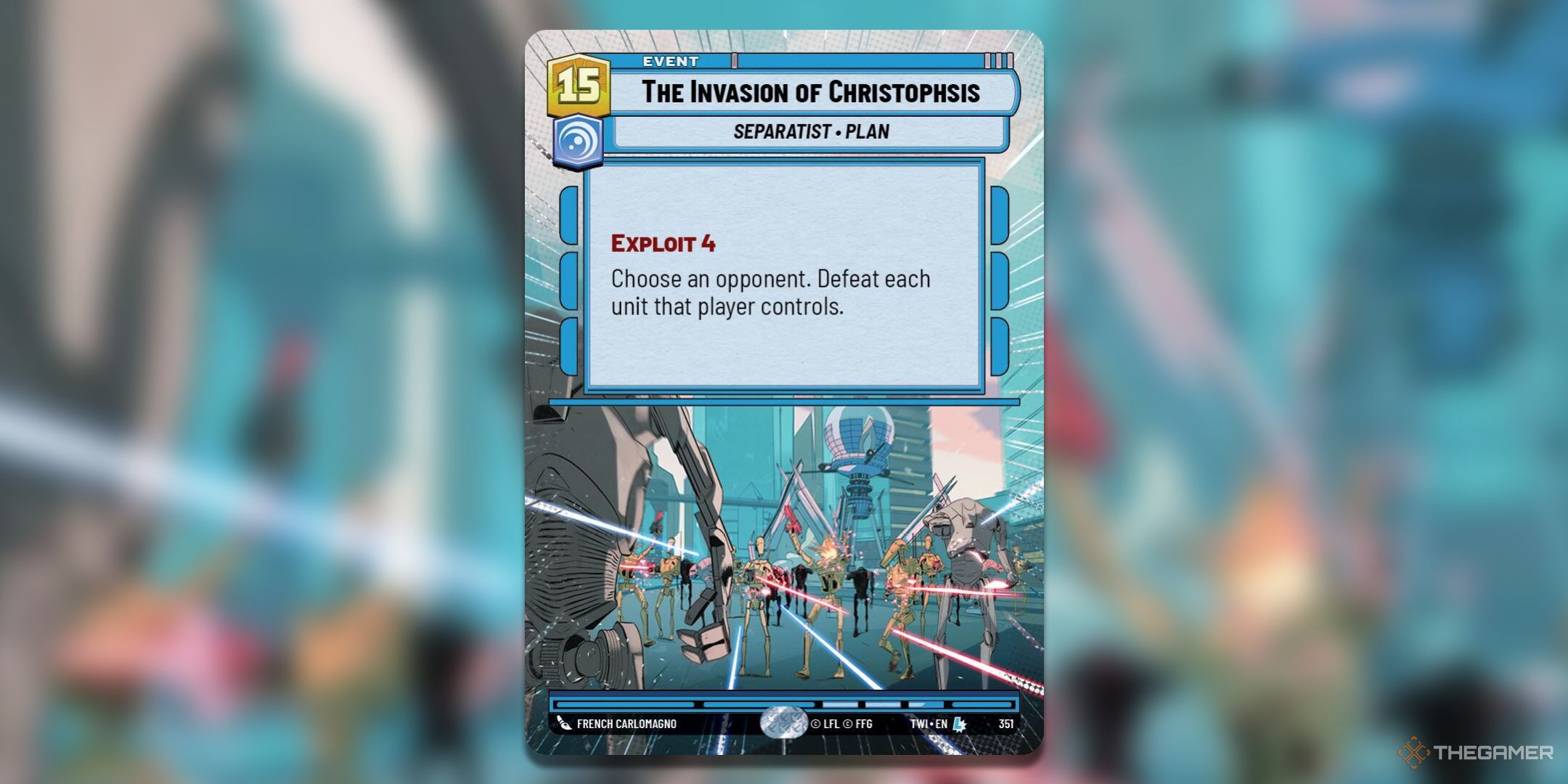 The Invasion of Christophsis Star Wars Unlimited card art.