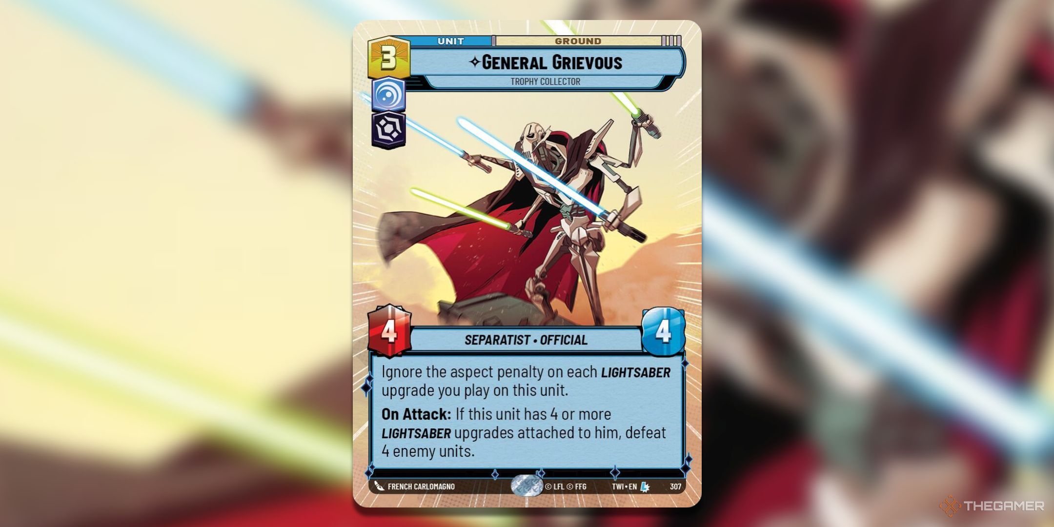 General Grievous Trophy Collector Star Wars Unlimited card art.