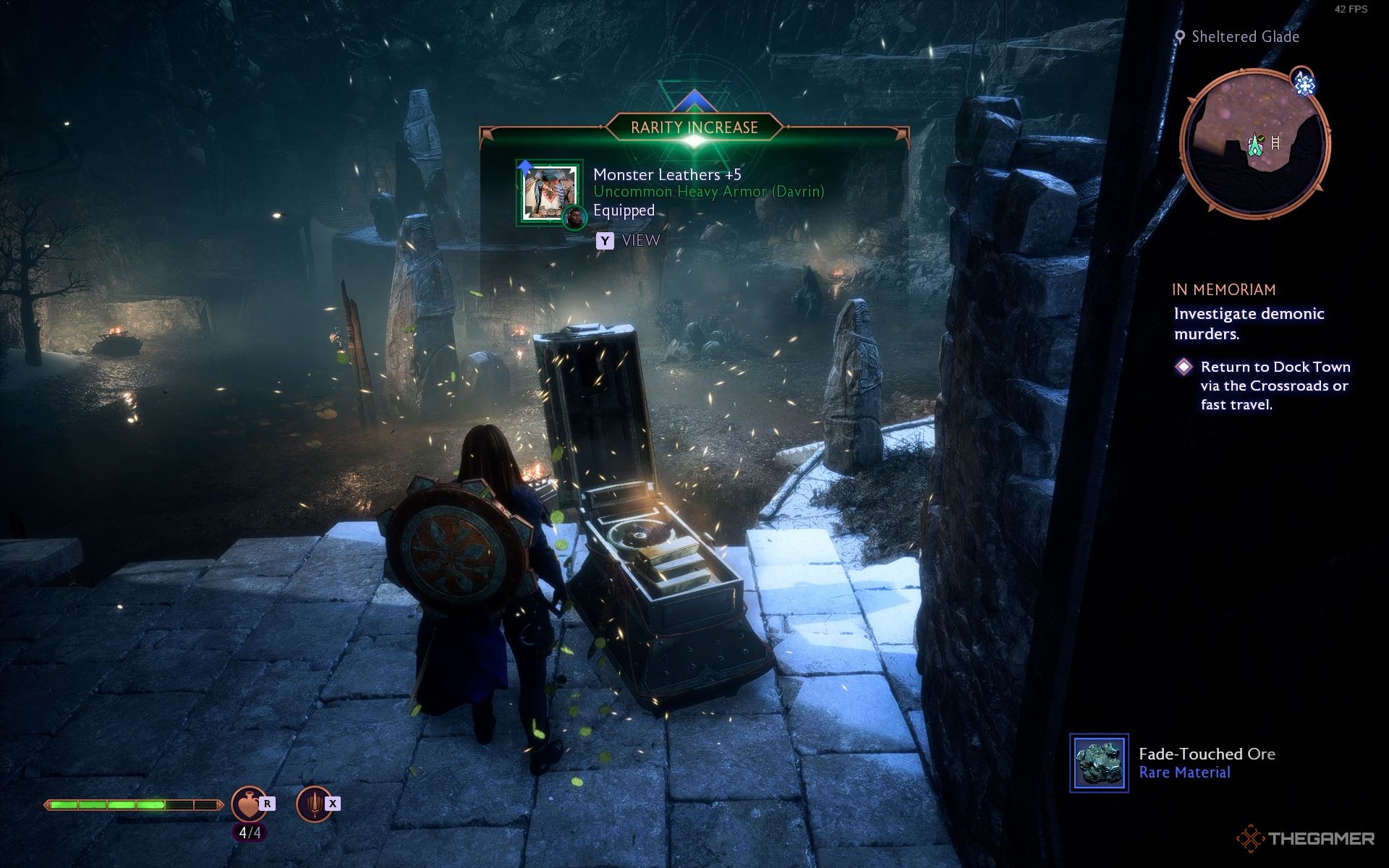 opening chest to get rewards after Sheltered Glades Statue Puzzle in Dragon Age The Veilguard-1