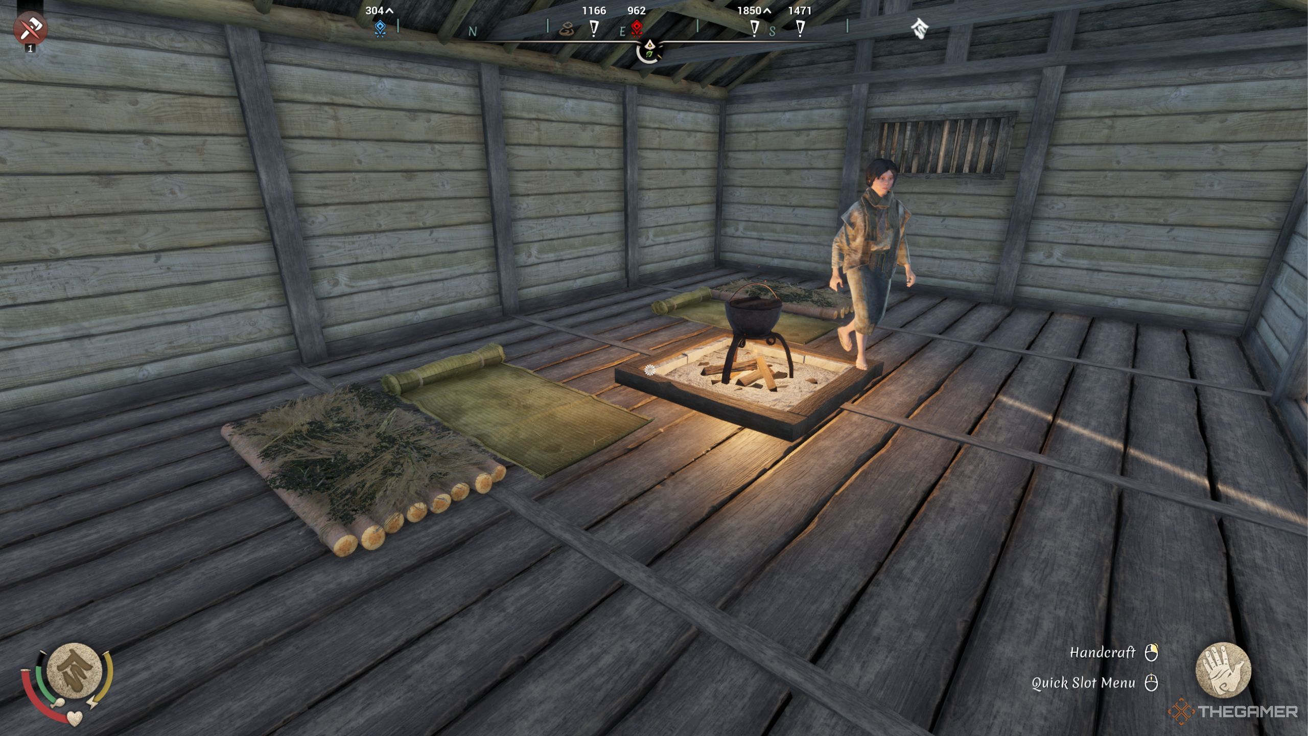 Sengoku Dynasty sitting inside a medium-sized village home.