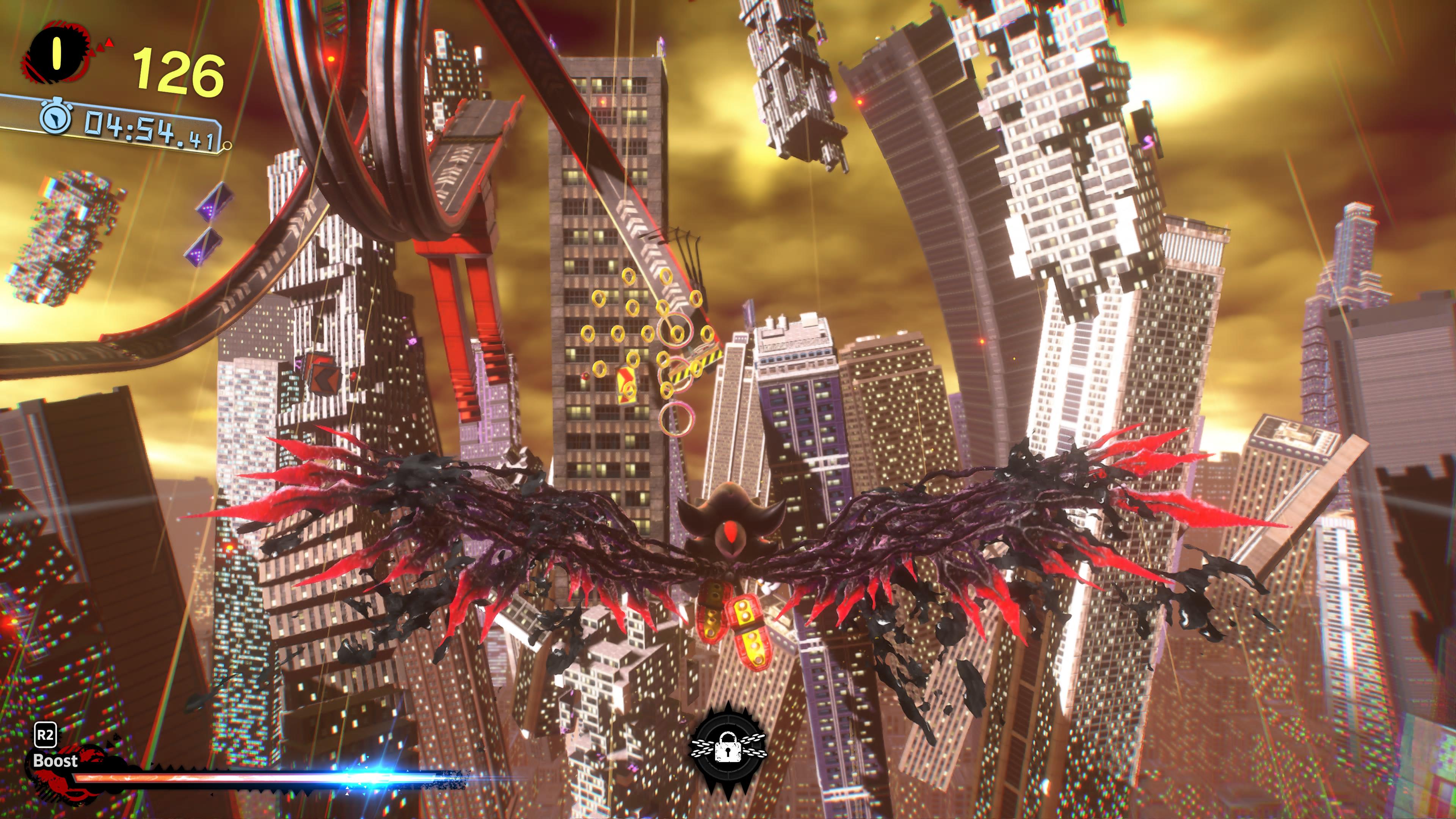 Shadow uses Doom Wings to navigate Radical Highway in Sonic X Shadow Generations