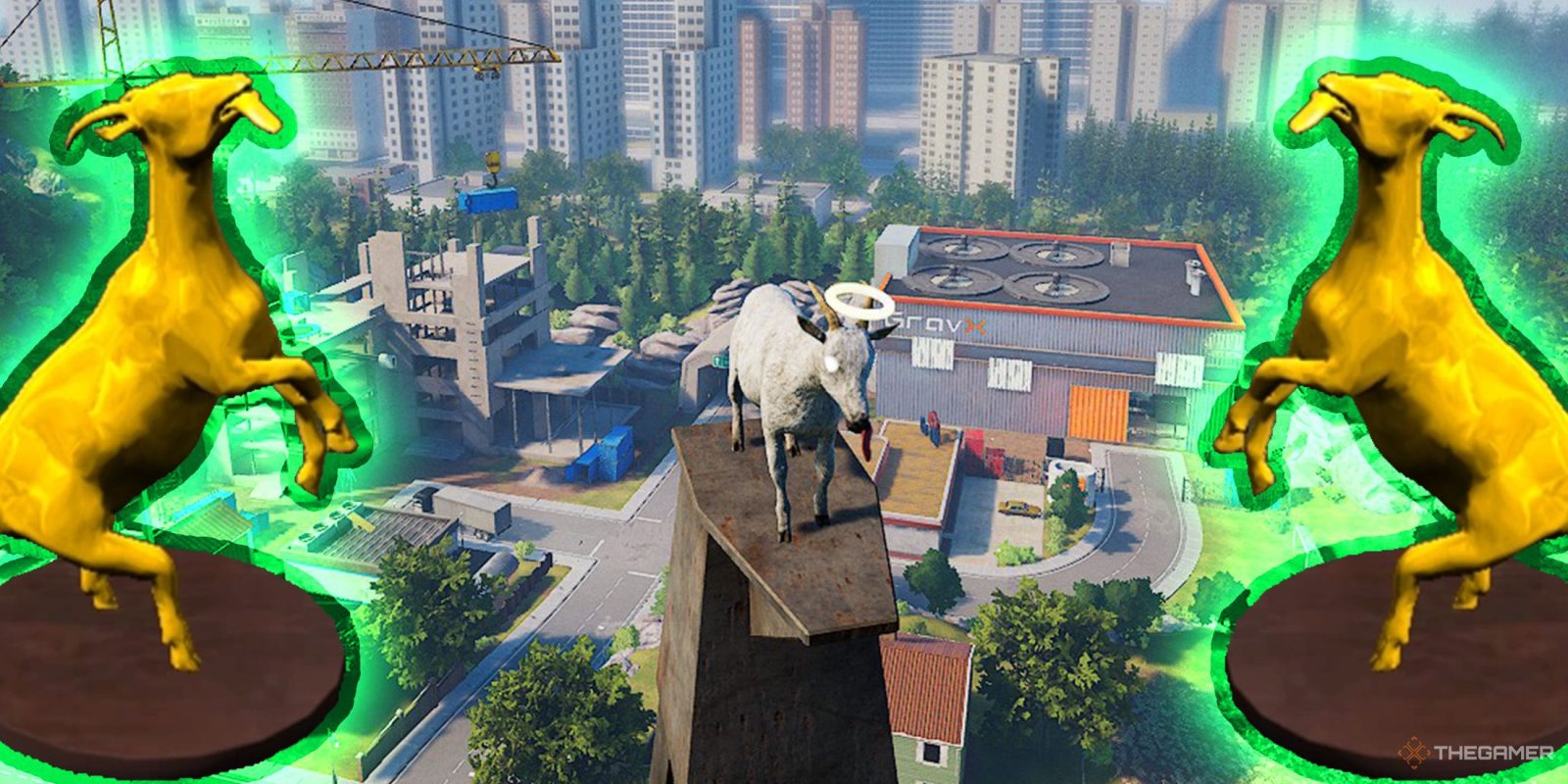 Where To Find All Trophies In The GoatVille Level In Goat Simulator