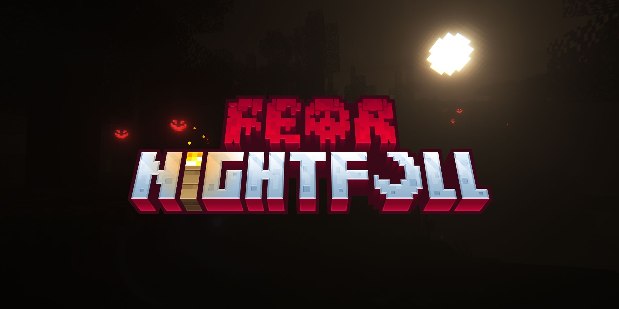 Minecraft Fear Nightfall Mod Title.