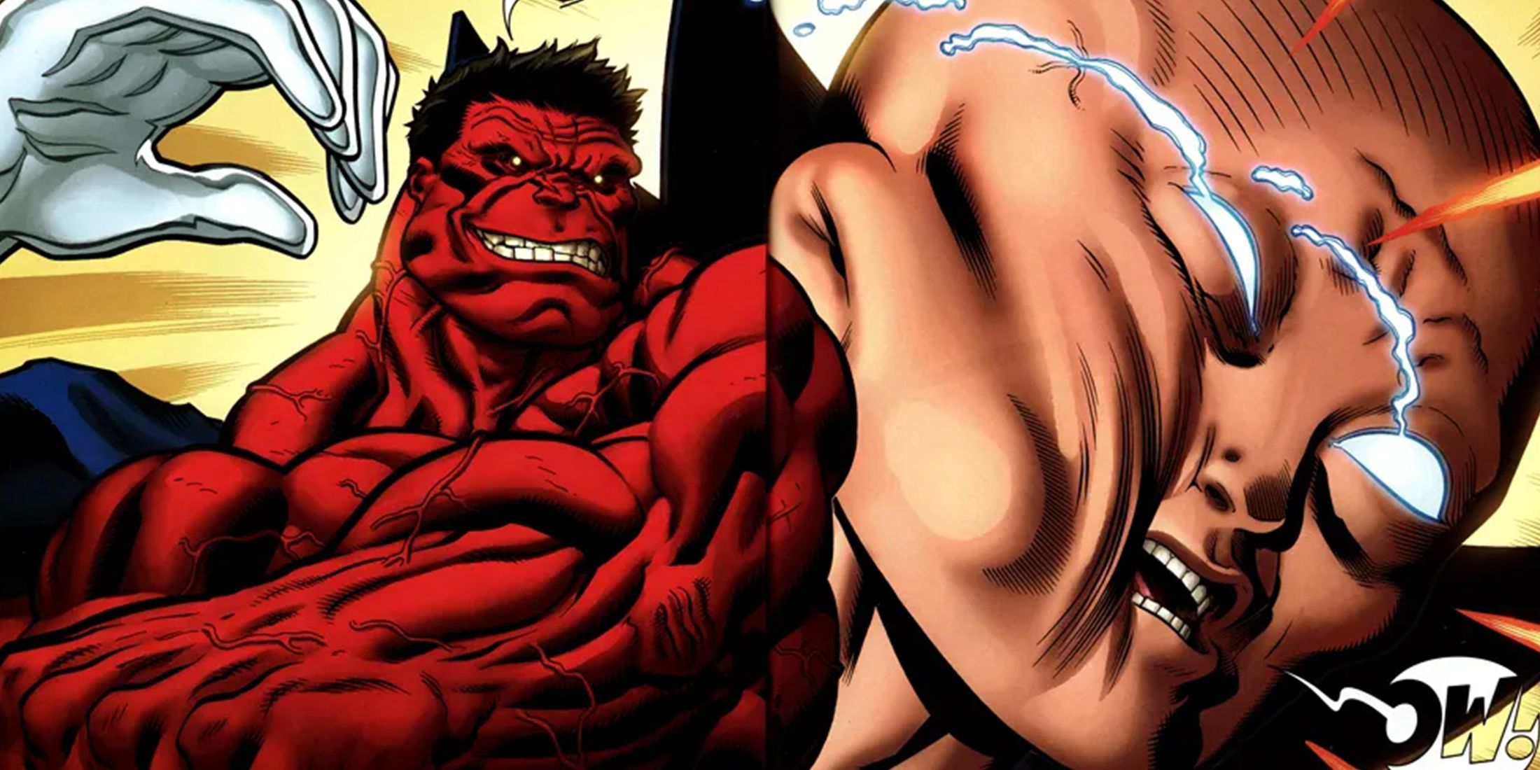 Red Hulk Puching The Watcher