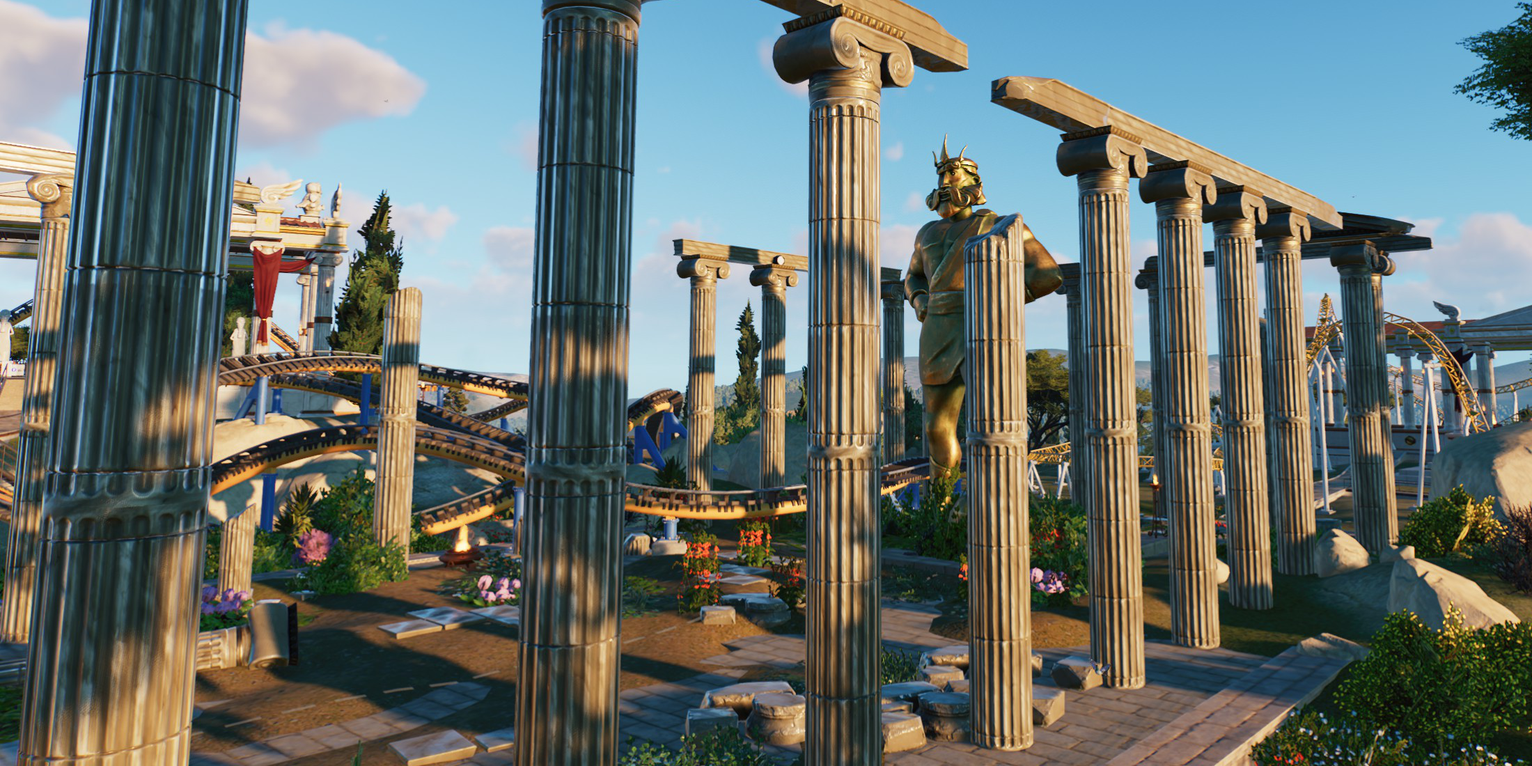 Planet Coaster 2 Increase Scenery Rating Scene Group Ride Mythology Theme