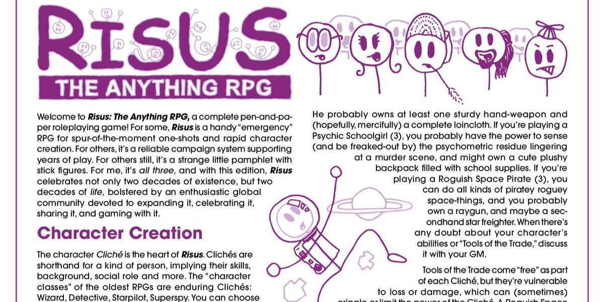 Risus the anything RPG sourcebook screencap