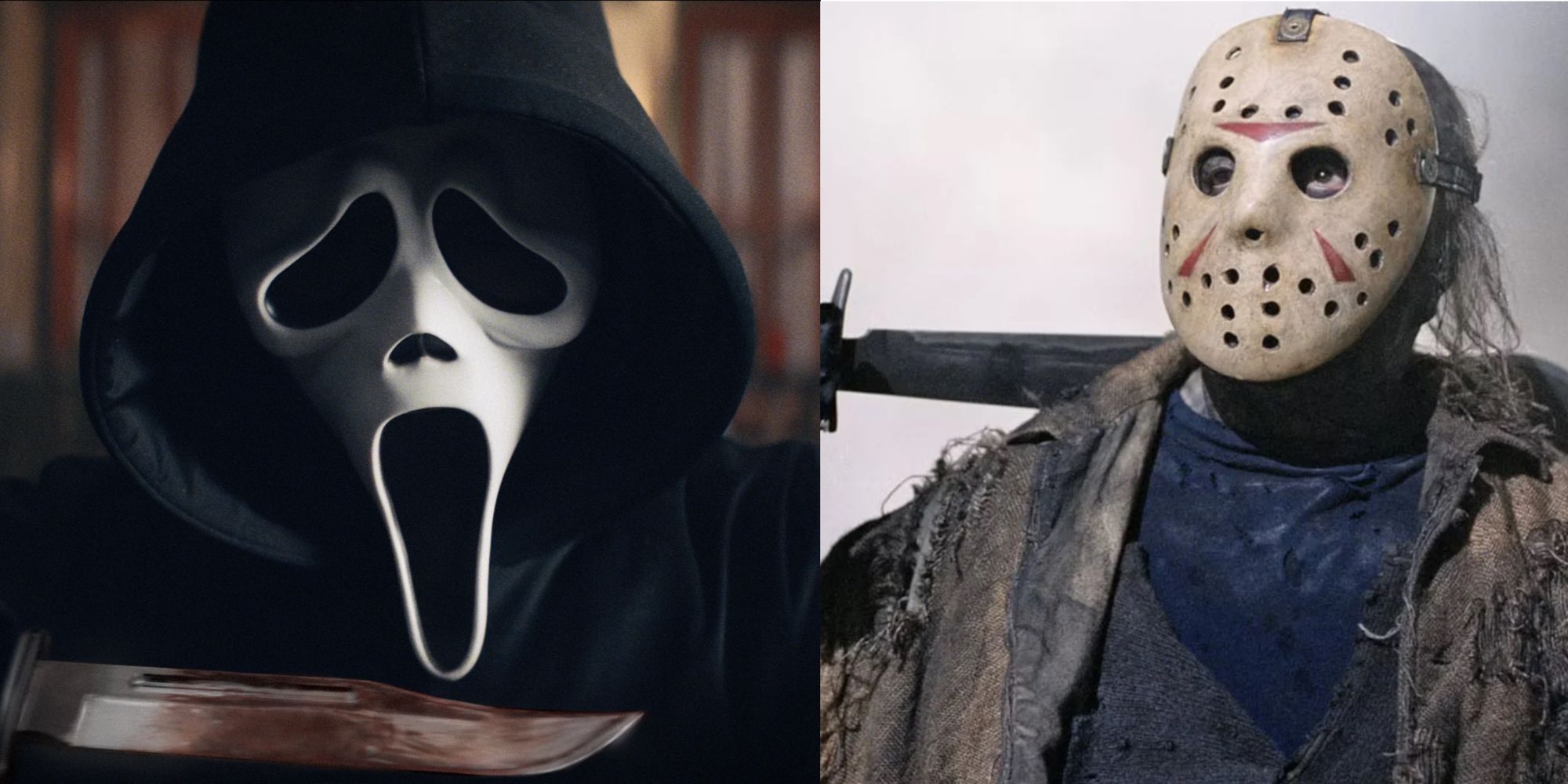 Ghost face and Jason from Horror Movies Scream and Friday the 13th