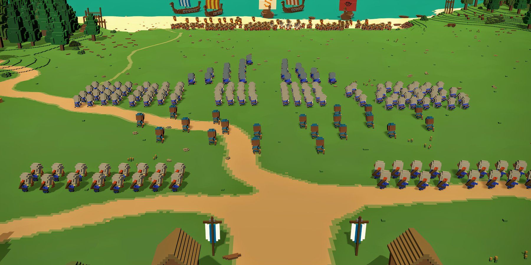 a bunch of different armies in different colors in Make War.