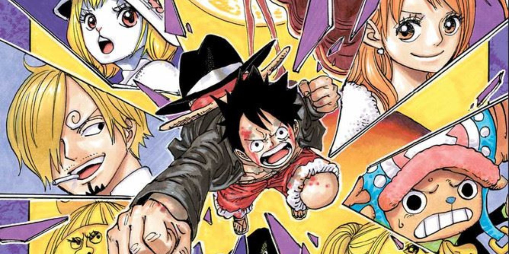 Luffy, Sanji, Nami, Chopper and other relevant characters of the Whole Cake Island arc in the cover of Volume 88.