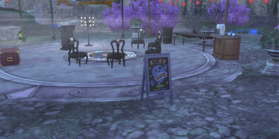 The Afterlife Anonymous festival. Chairs are set in a semi-circle while coffee is set out to drink.