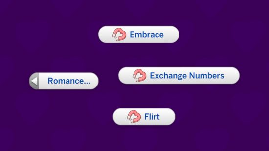 The Sims 4 sex mods: Wicked Whims romance menu