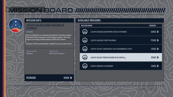 Starfield mods: a computer termind displaying a range of information.