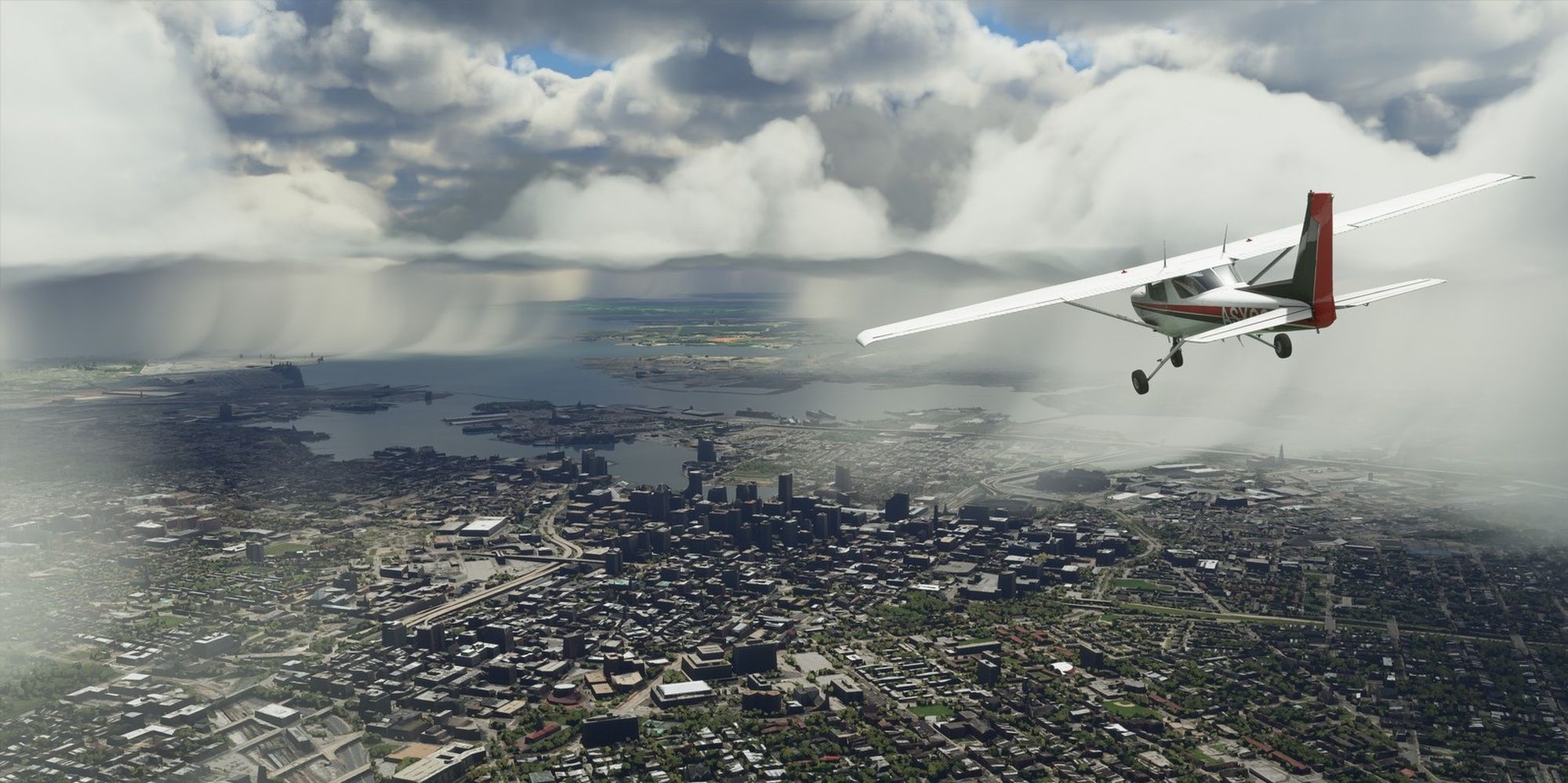 Microsoft Flight Simulator: Flying Over A City