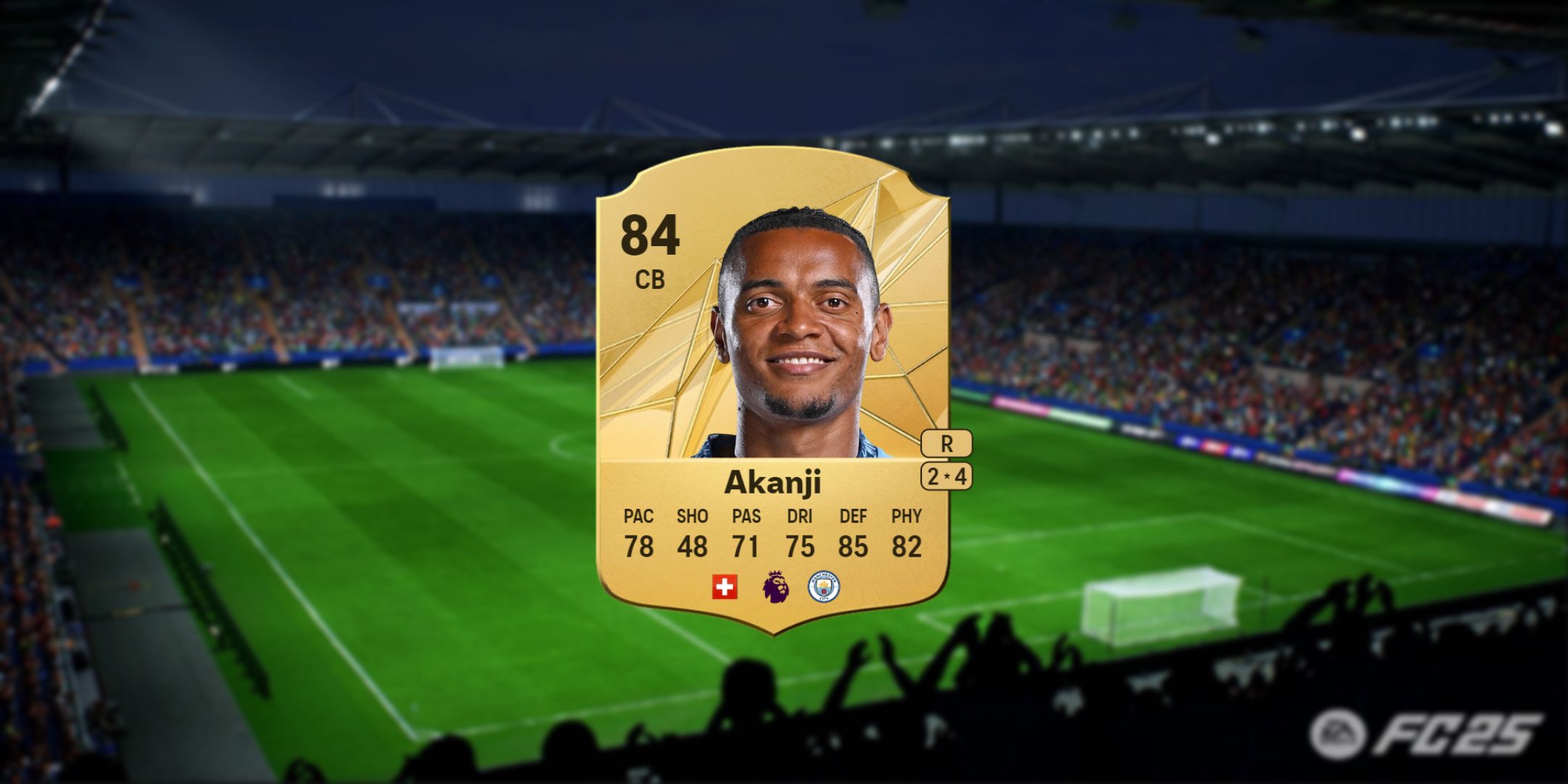 Manuel Akanji's card in EA Sports FC 25.