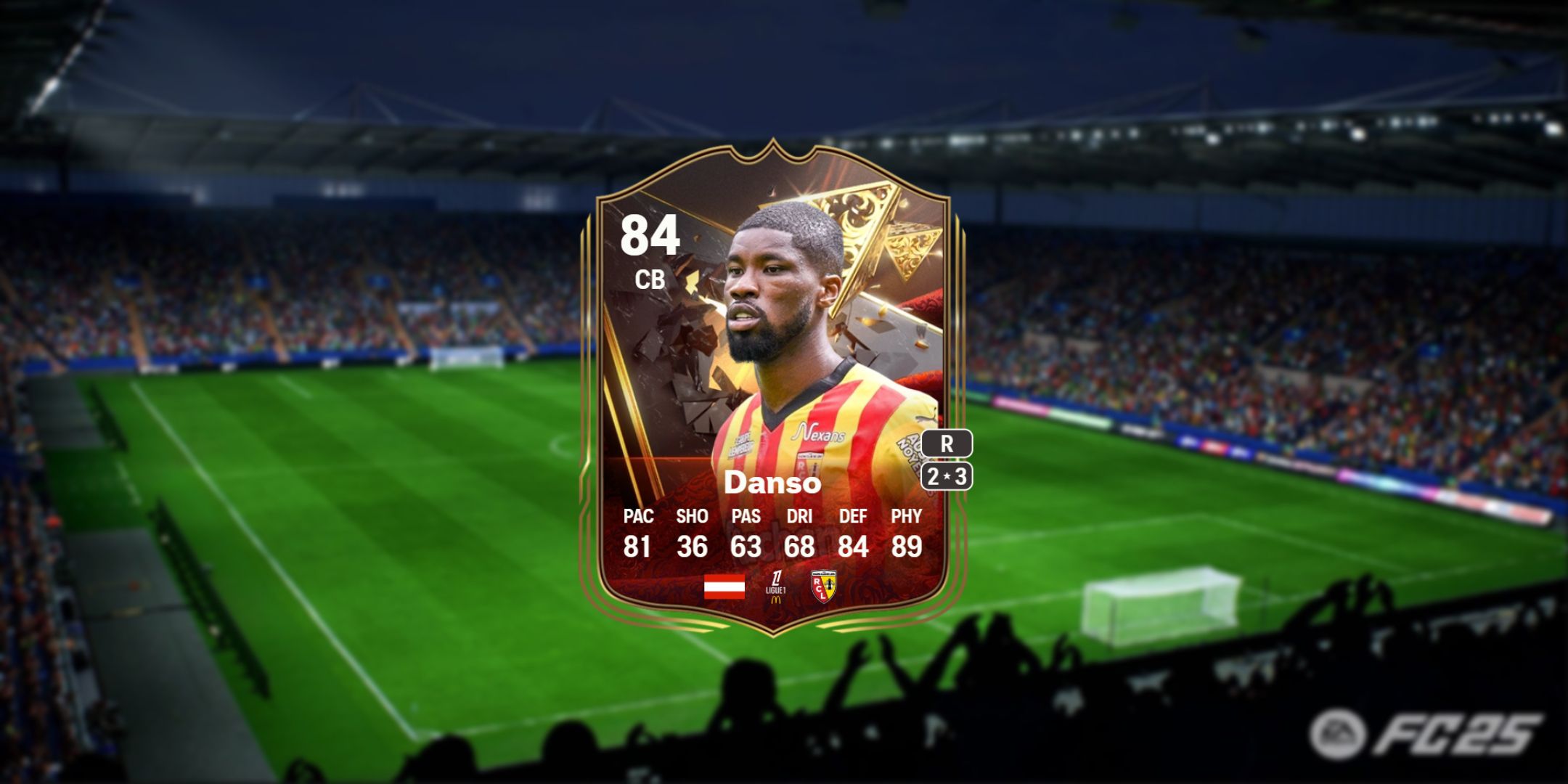 Kevin Danso's card in EA Sports FC 25.