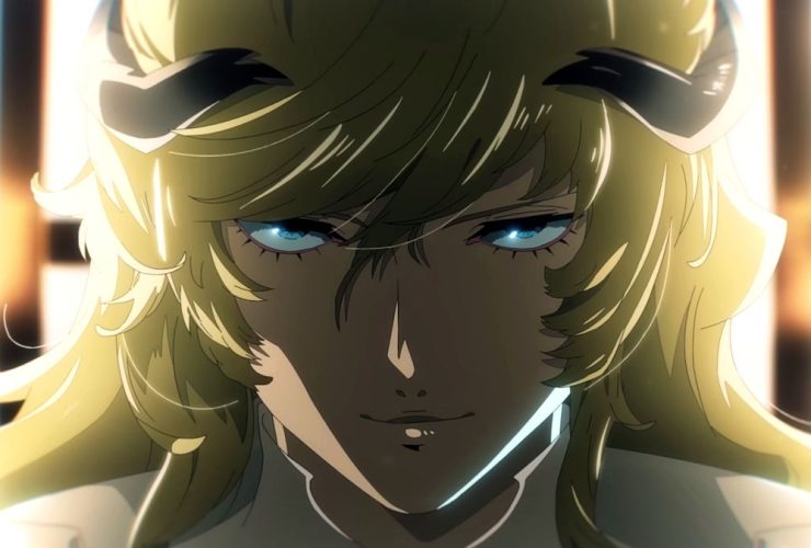 Metaphor: ReFantazio screenshot showing an anime-style young blond man with light blue eyes, a window's light glowing behind him