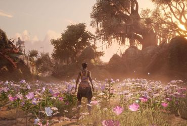 South of Midnight screenshot showing a lush meadow, a world altered by magic