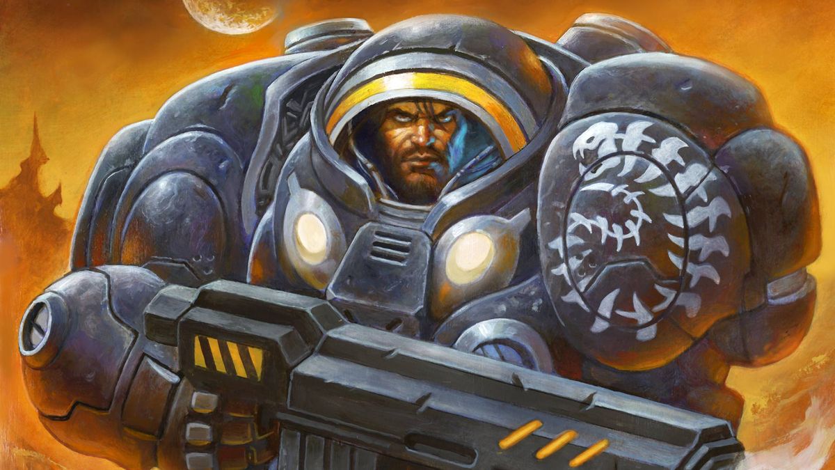 Art for StarCraft's Jim Raynor in Hearthstone.