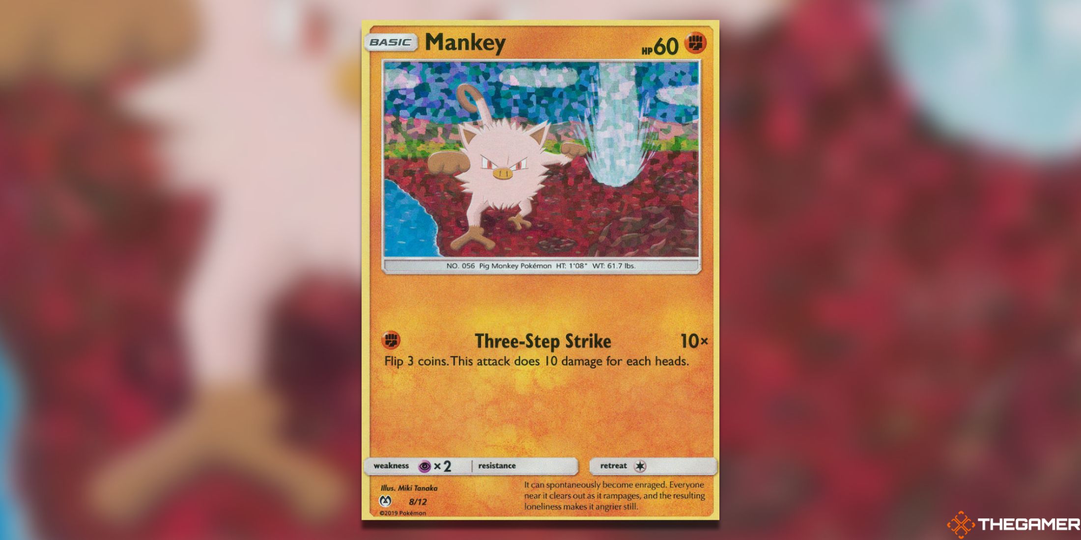 The Mankey McDonalds promo from the Pokemon TCG.