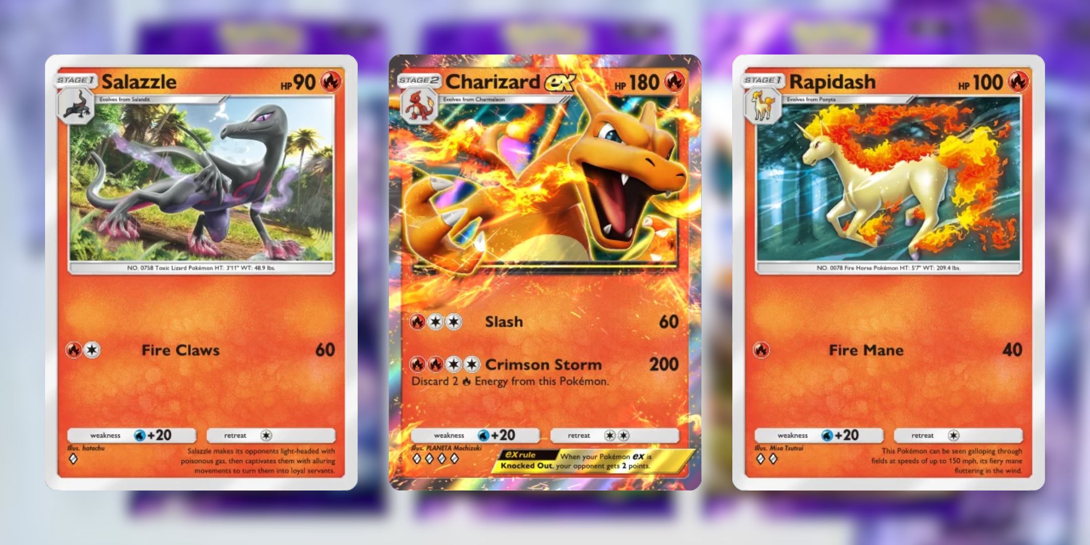 Salazzle, Charizard and Rapidash in Pokémon TCG Pocket-1