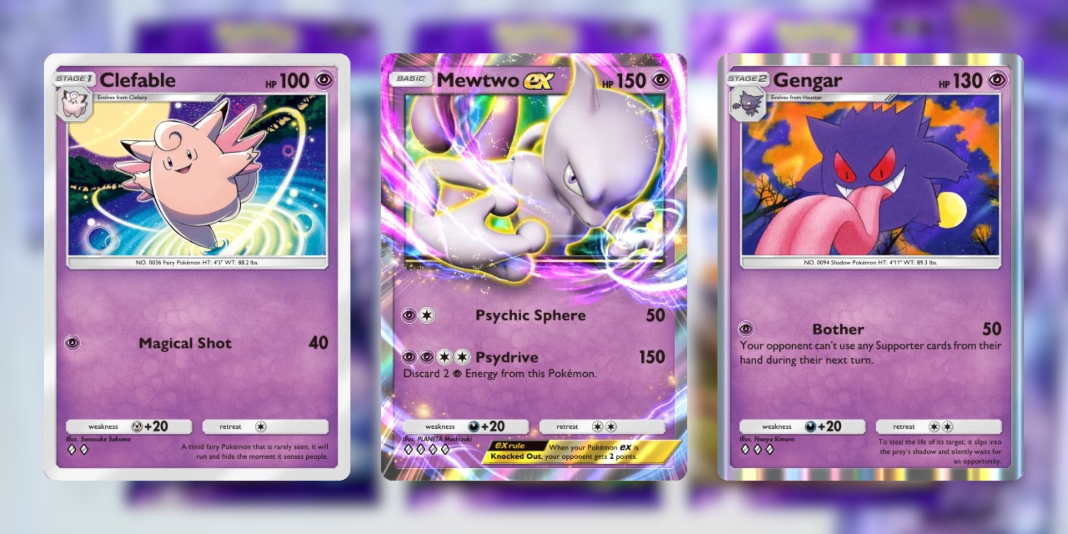 Clefable, Mewtwo and Gengar in Pokémon TCG Pocket-1