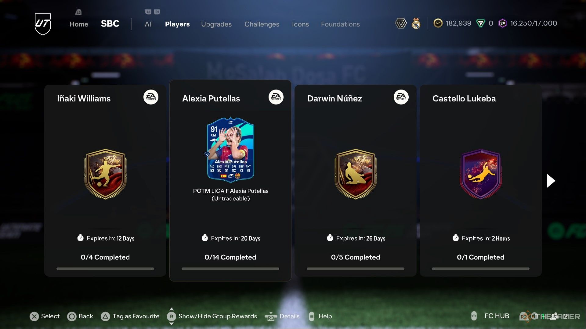 An image of Alexis Putellas Liga F POTM SBC in EA Sports FC 25.