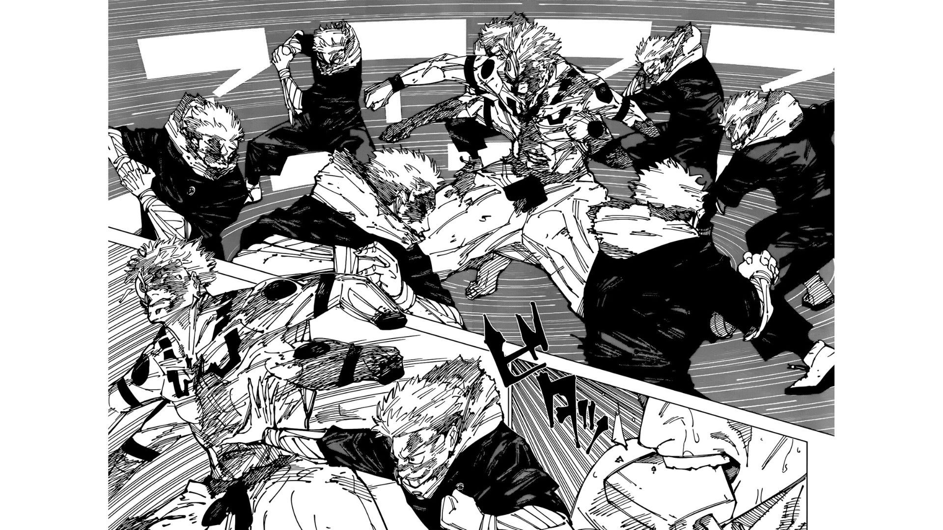 Yuji and Todo vs Sukuna in Jujutsu Kaisen manga.