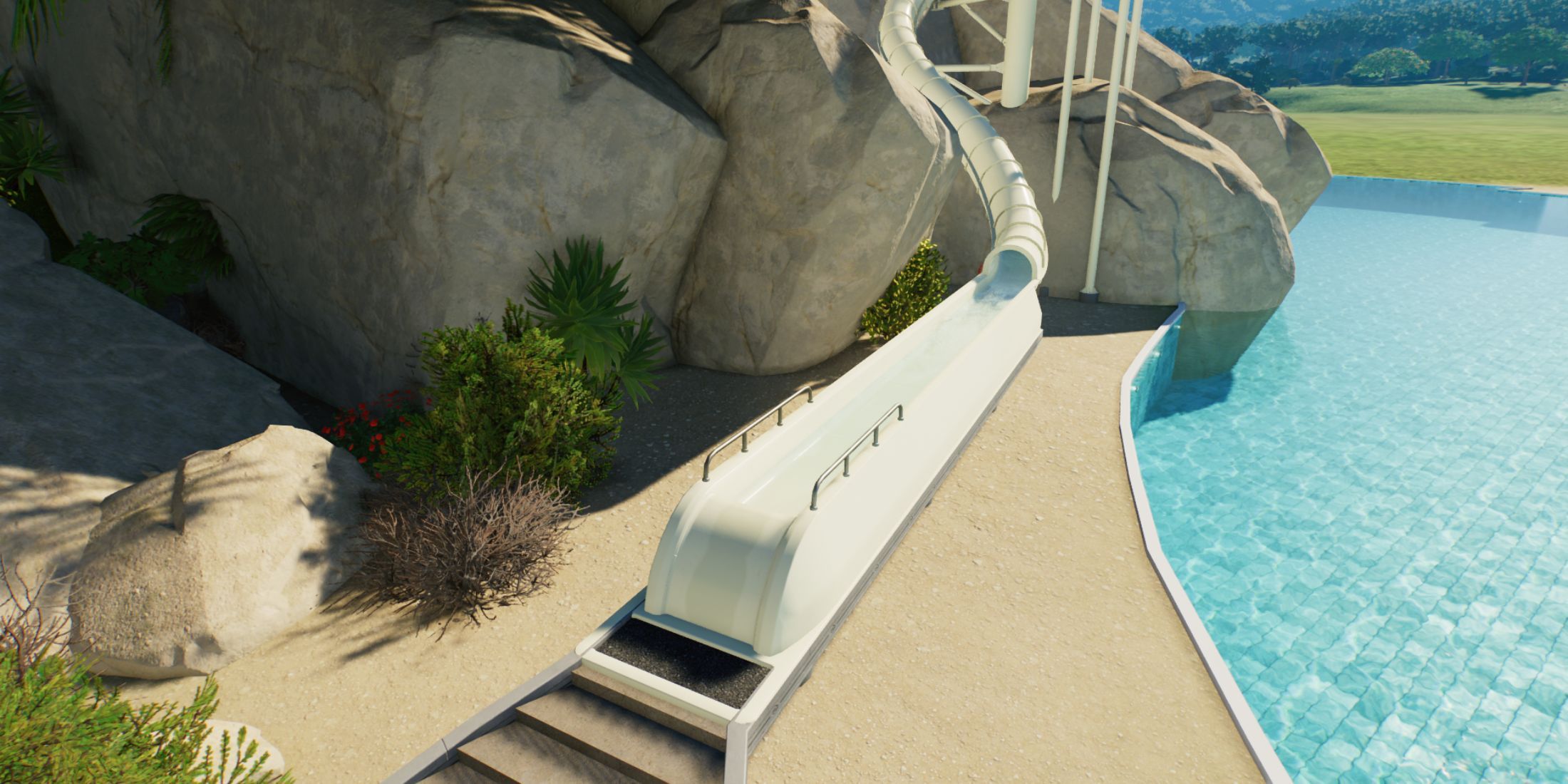 Planet Coaster 2 Flume Runout Lane