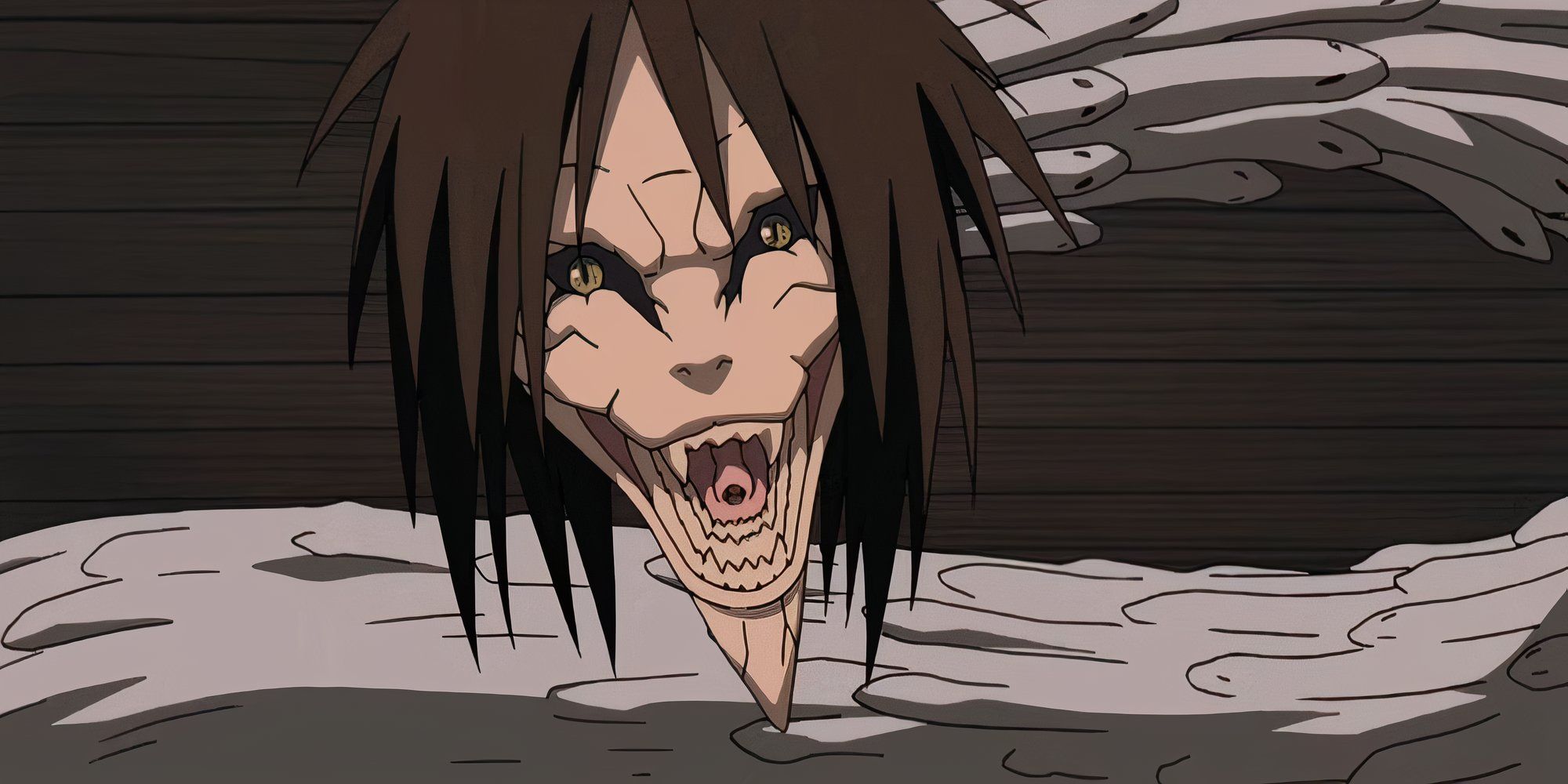 Orochimaru from Naruto transforms himself into a Snake.